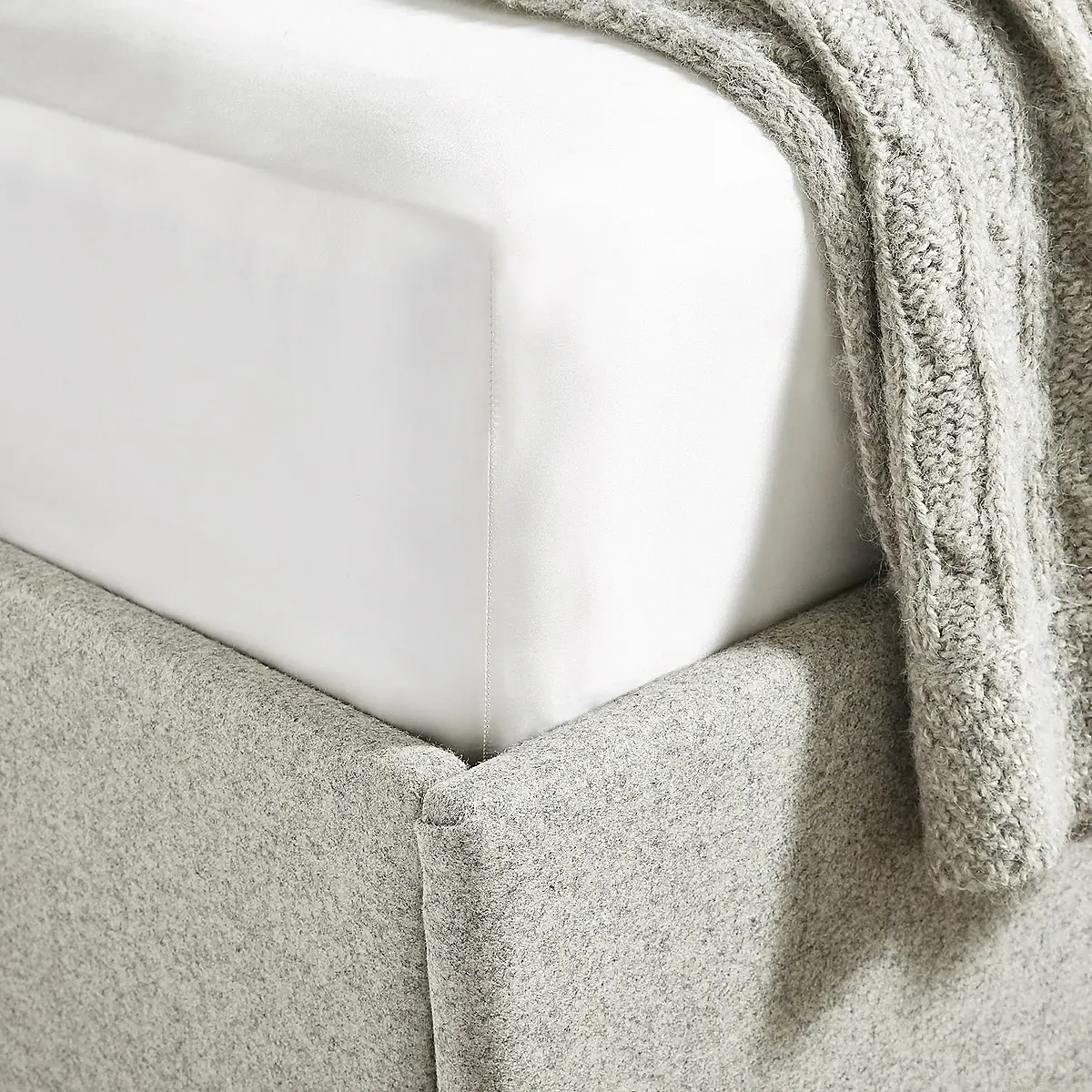 Pure Silk Deep Fitted Sheet - Chalk product