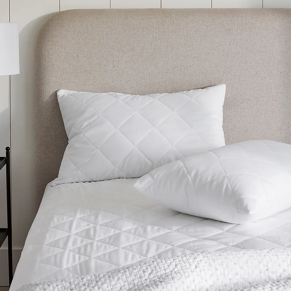 Quilted Pillow Protector Set of 2 - Pure Cotton product
