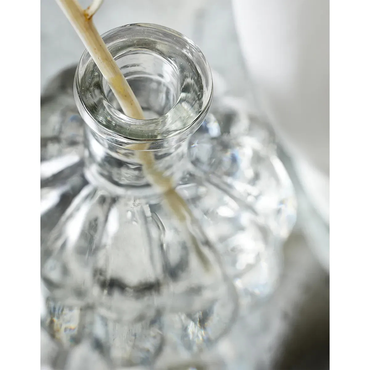 Ribbed Bud Vase - Clear, Soda-Lime Glass alternate view