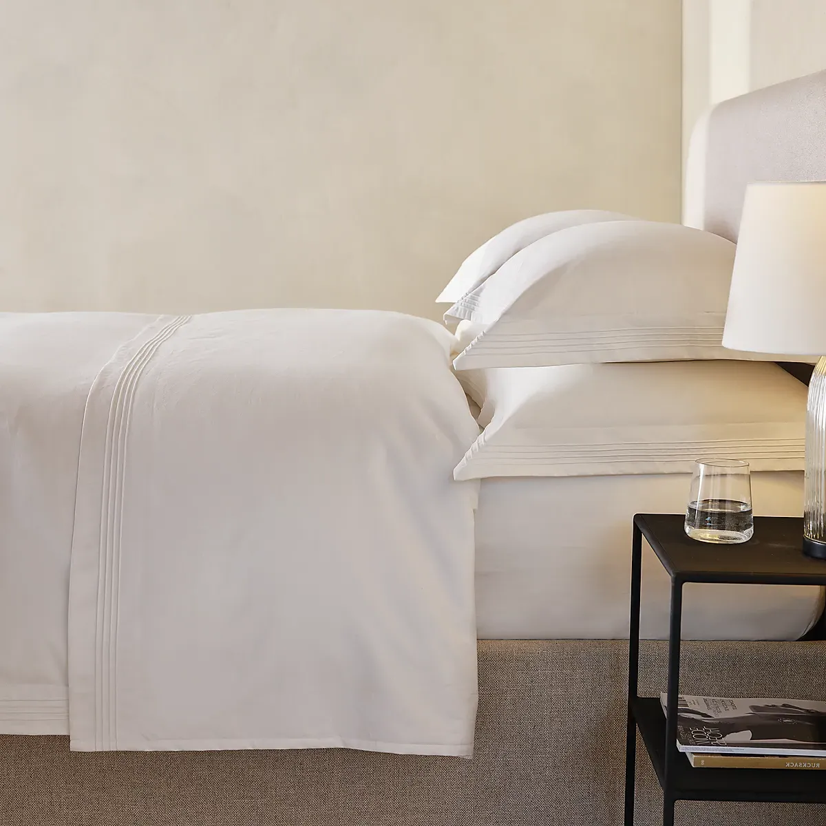 Riva Flat Sheet - White, Egyptian Cotton product