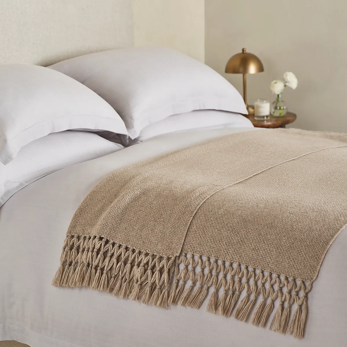 Sierra Throw - Soft Mink, Alpaca-Wool Blend product
