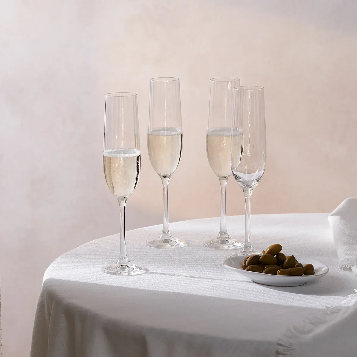 Skye Optic Champagne Flutes Set of 4 - Clear, Crystal Glass product