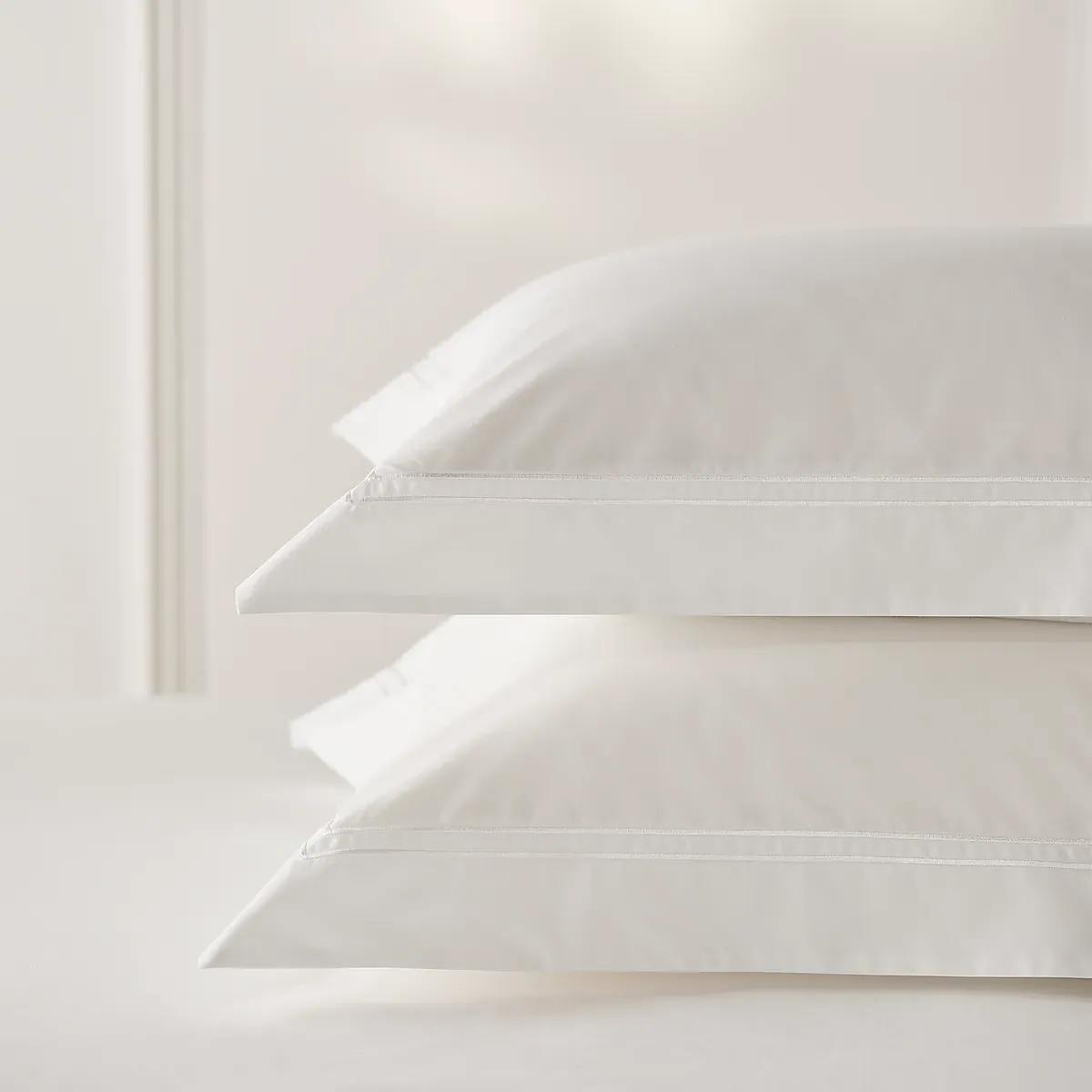 Symons Percale Oxford Pillowcase - White, Egyptian Cotton product