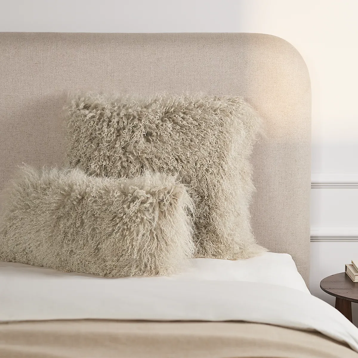 Tibetan Sheepskin Cushion - Natural product