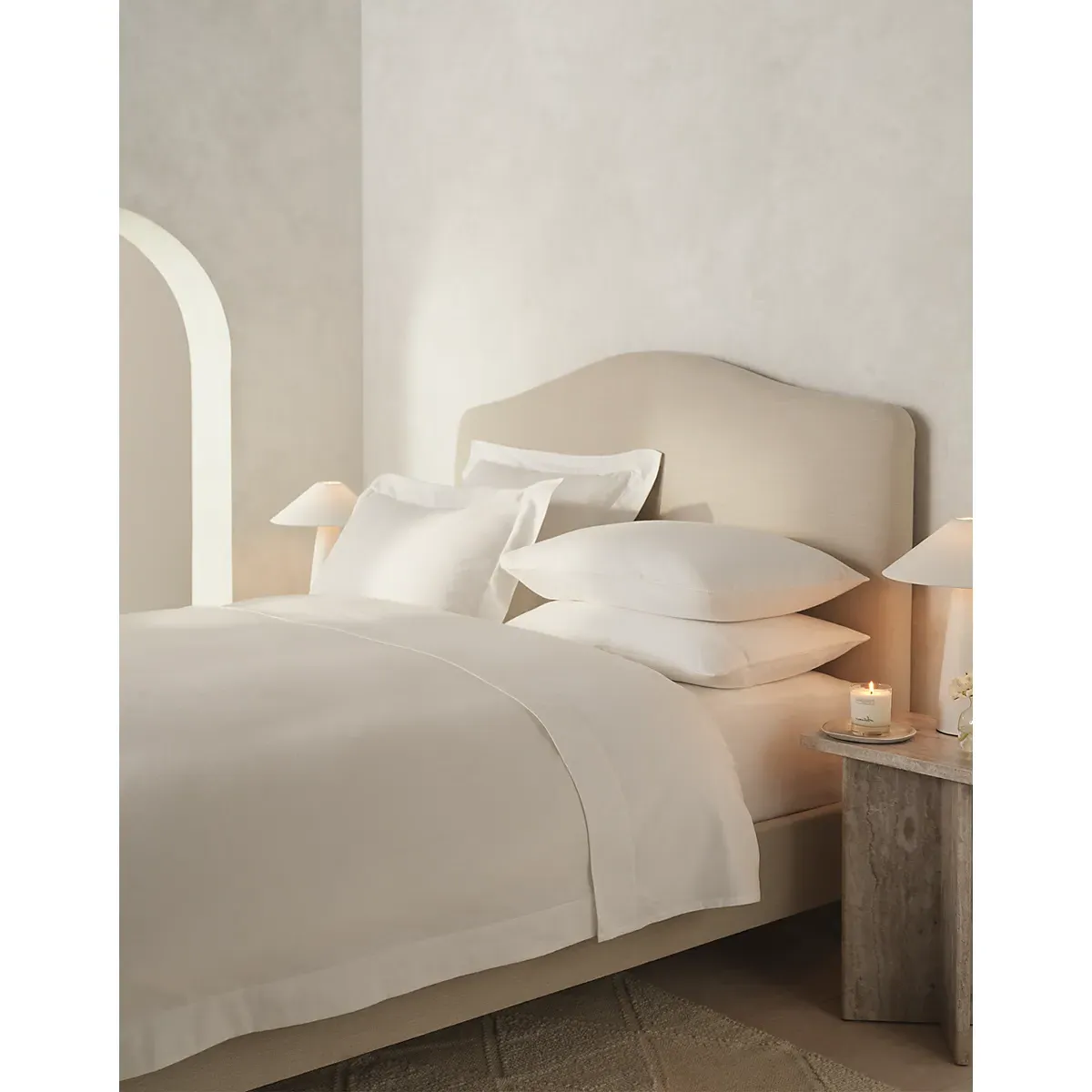 Velvet Touch Brushed Cotton Fitted Sheet - White alternate view