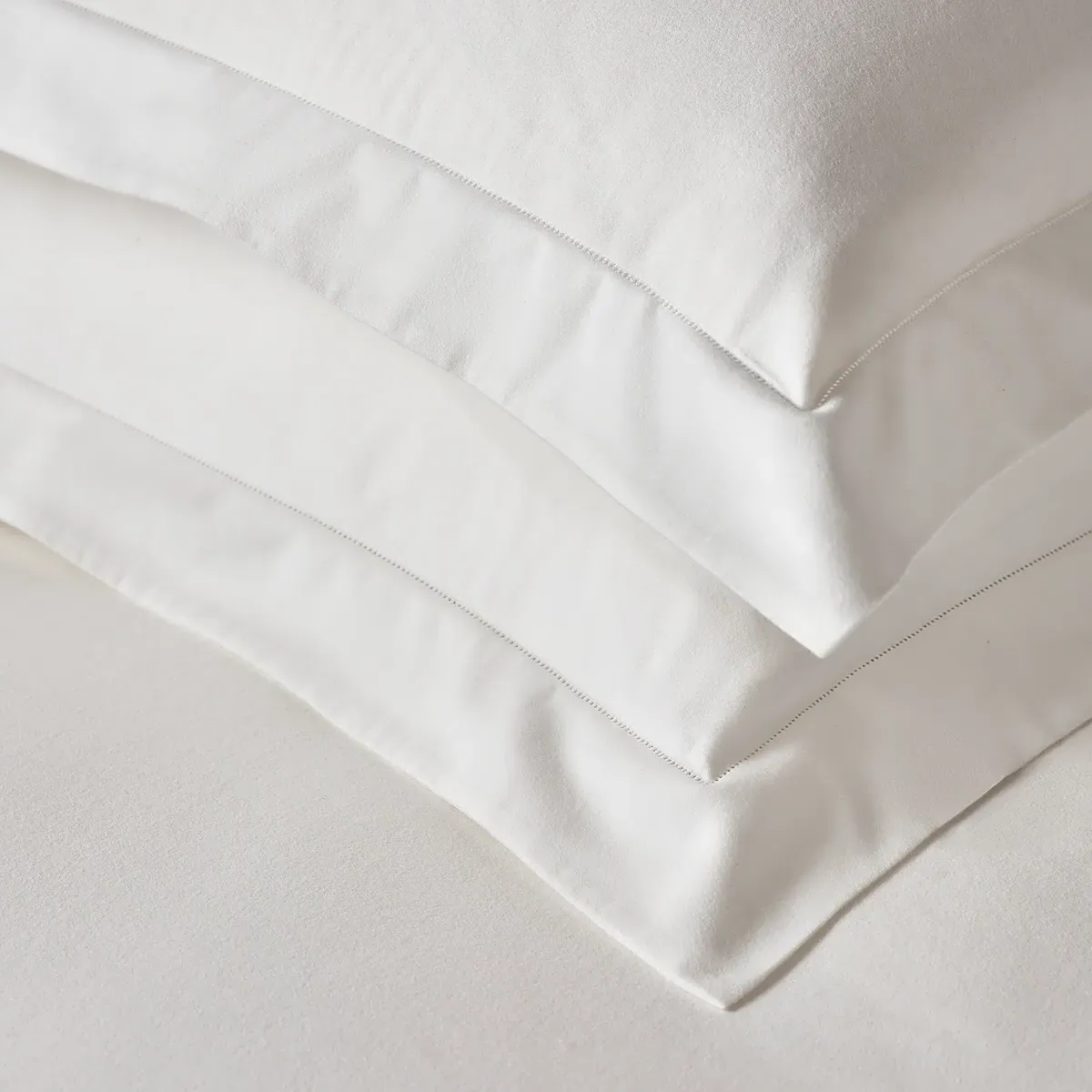 Velvet Touch Brushed Cotton Oxford Pillowcase Hemstitch - White product