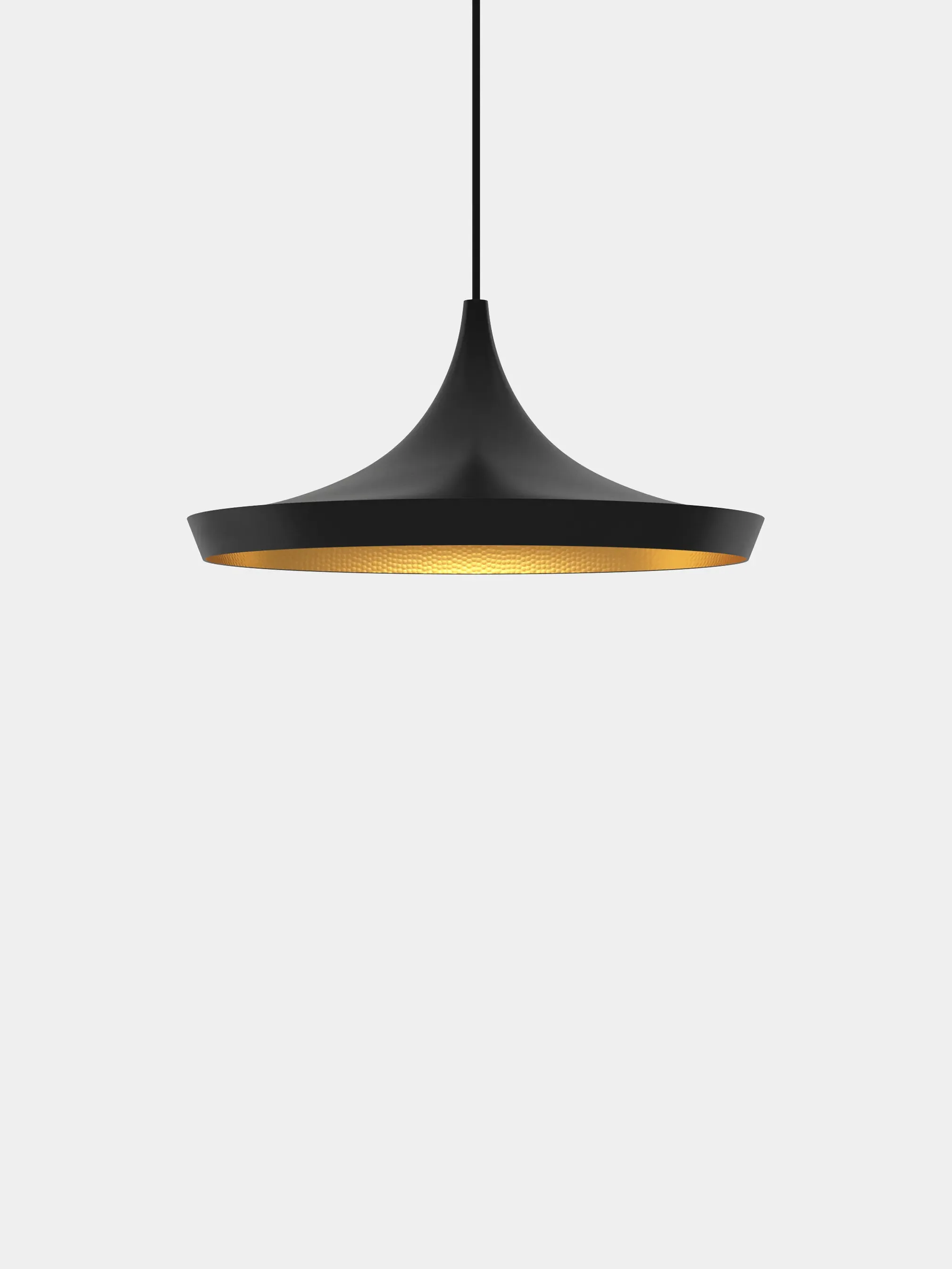 Beat Wide Pendant Light - Brass by Tom Dixon