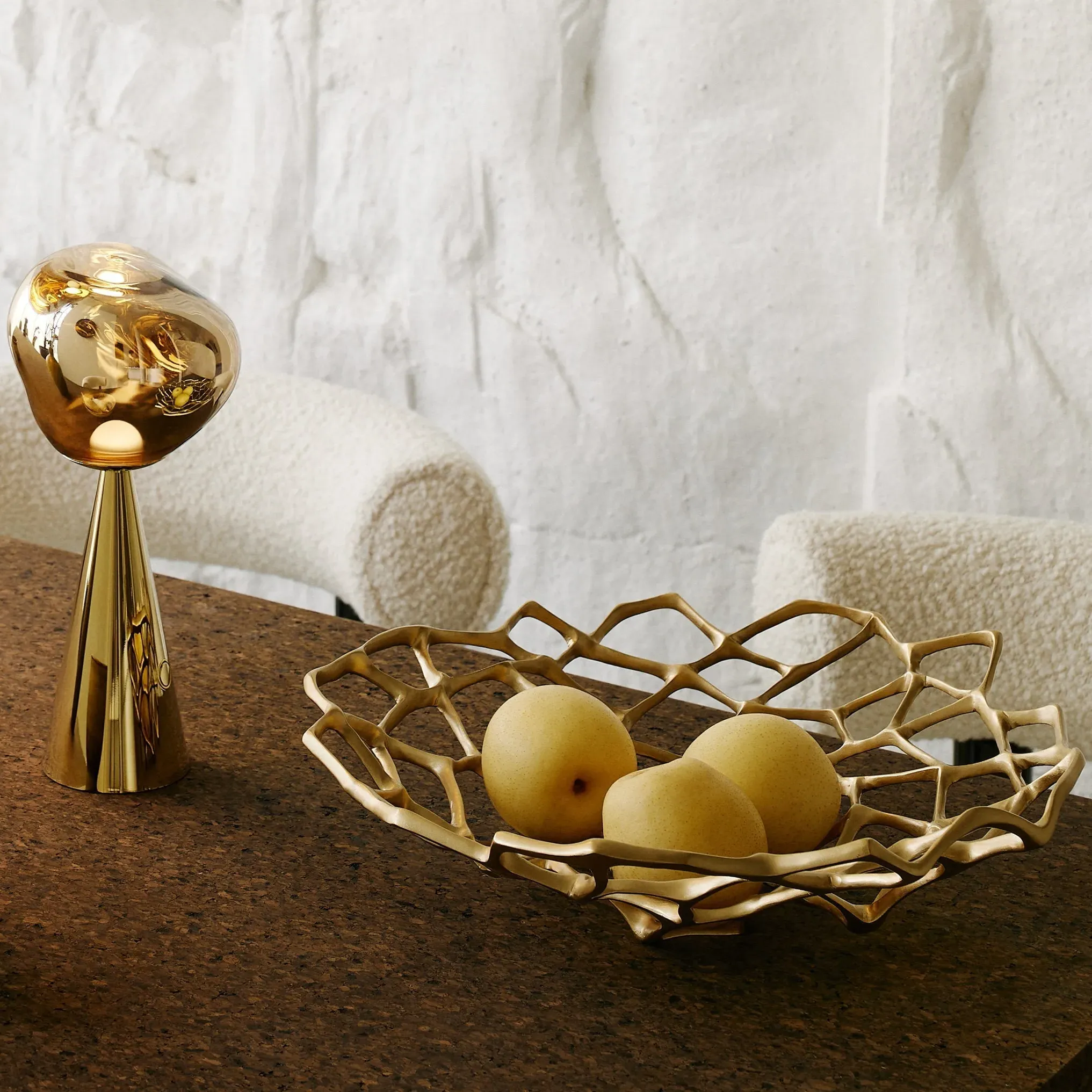 Bone Large Decorative Bowl - Brass product