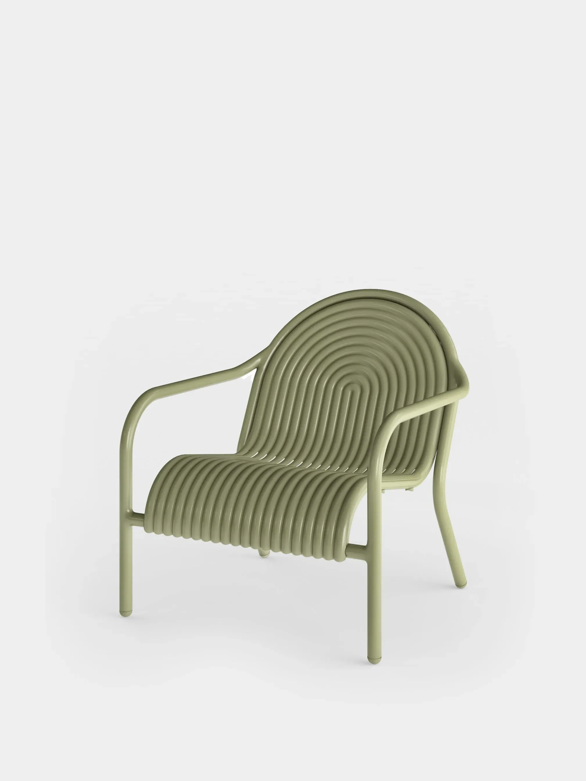 Groove Outdoor Lounge Chair - Aluminium by Tom Dixon