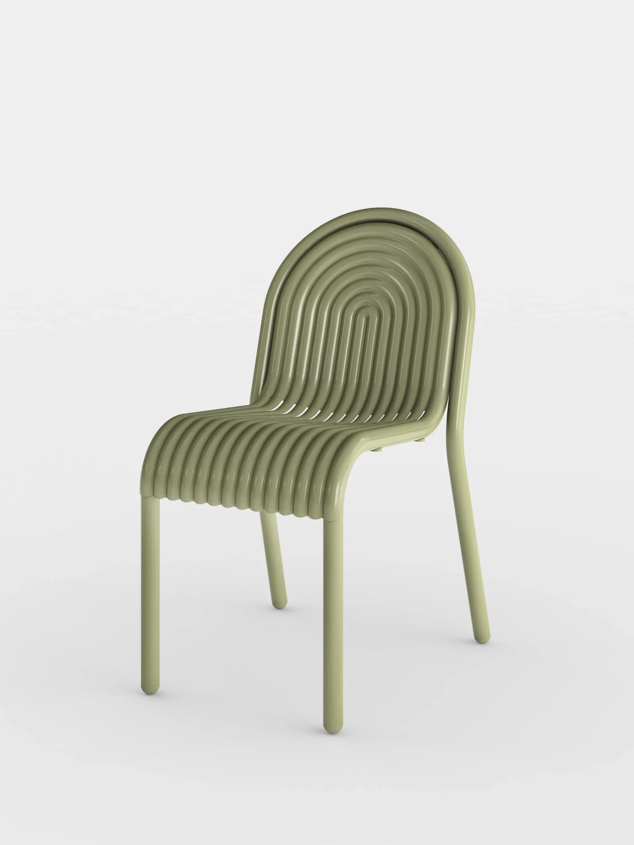 Groove Outdoor Side Chair - Aluminium by Tom Dixon