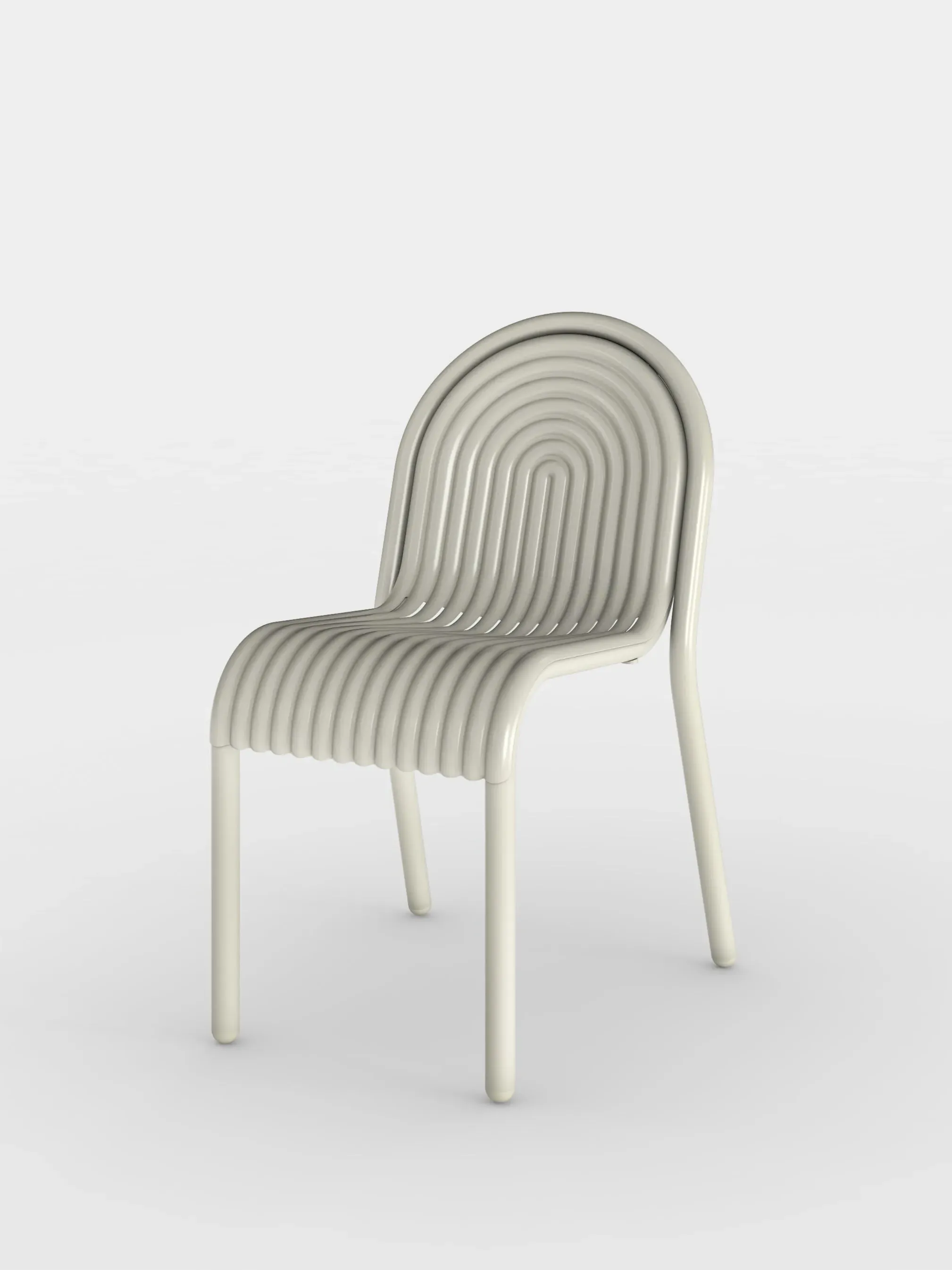 Groove Outdoor Side Chair - Aluminium by Tom Dixon