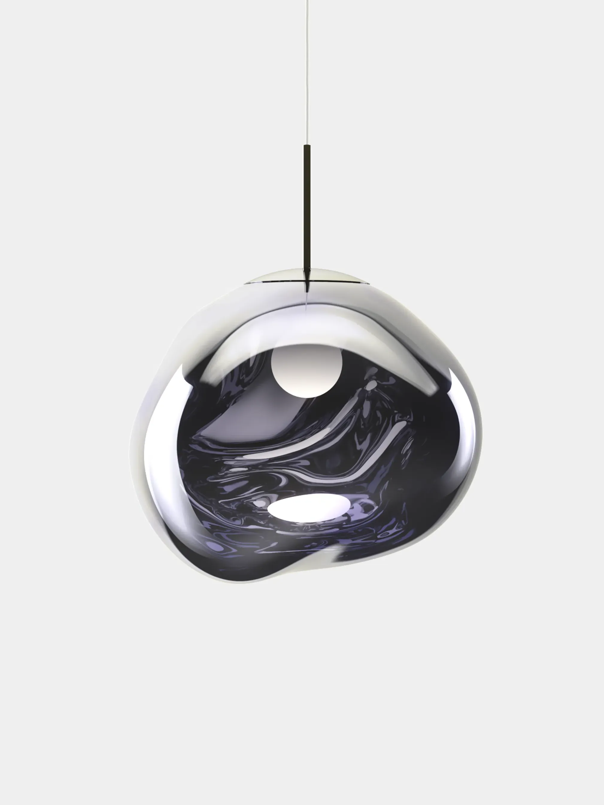 Melt Medium Pendant Light - Mirrored, Blown Glass by Tom Dixon