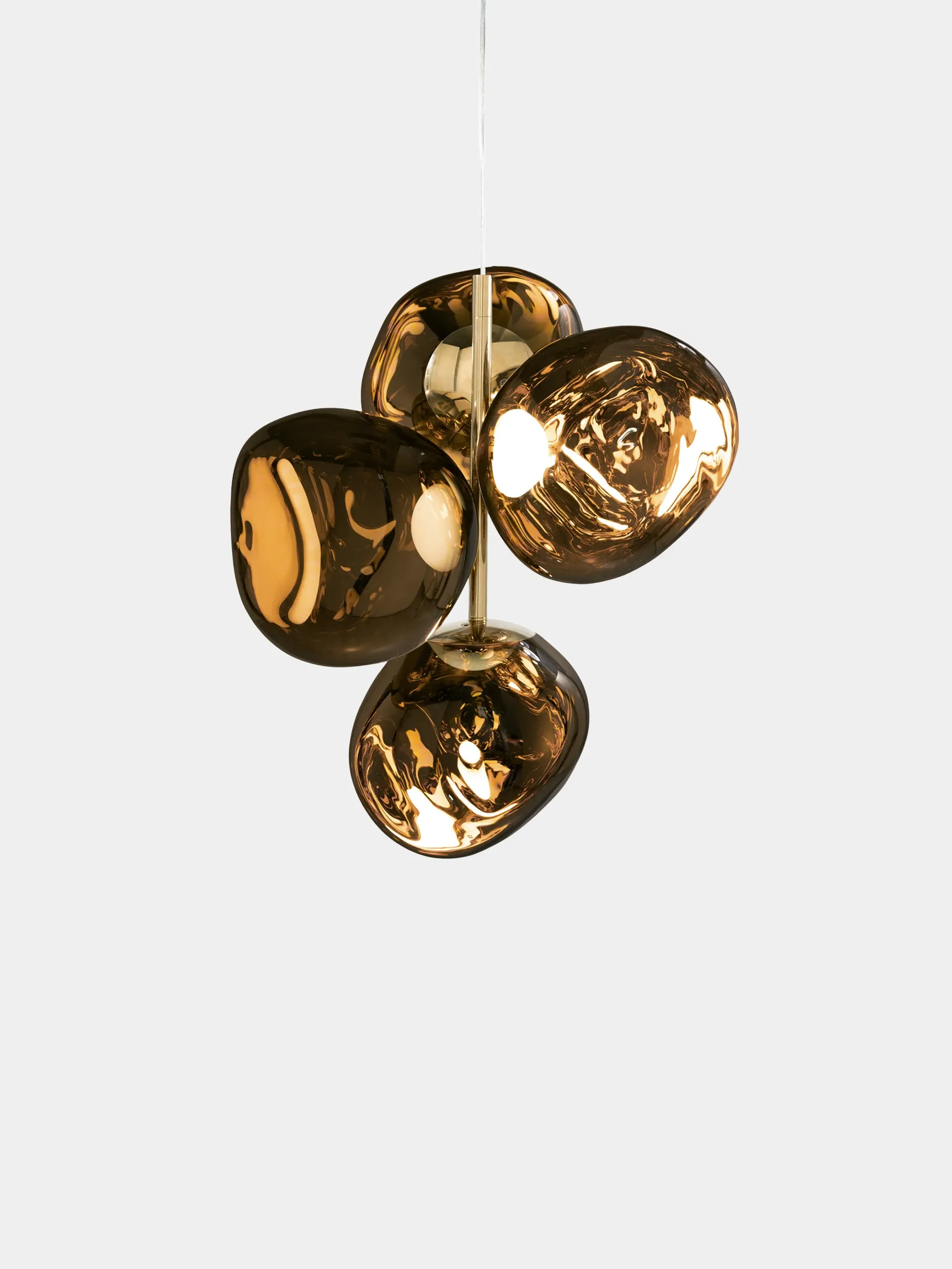 Melt Mini Chandelier with Four LED Shades by Tom Dixon