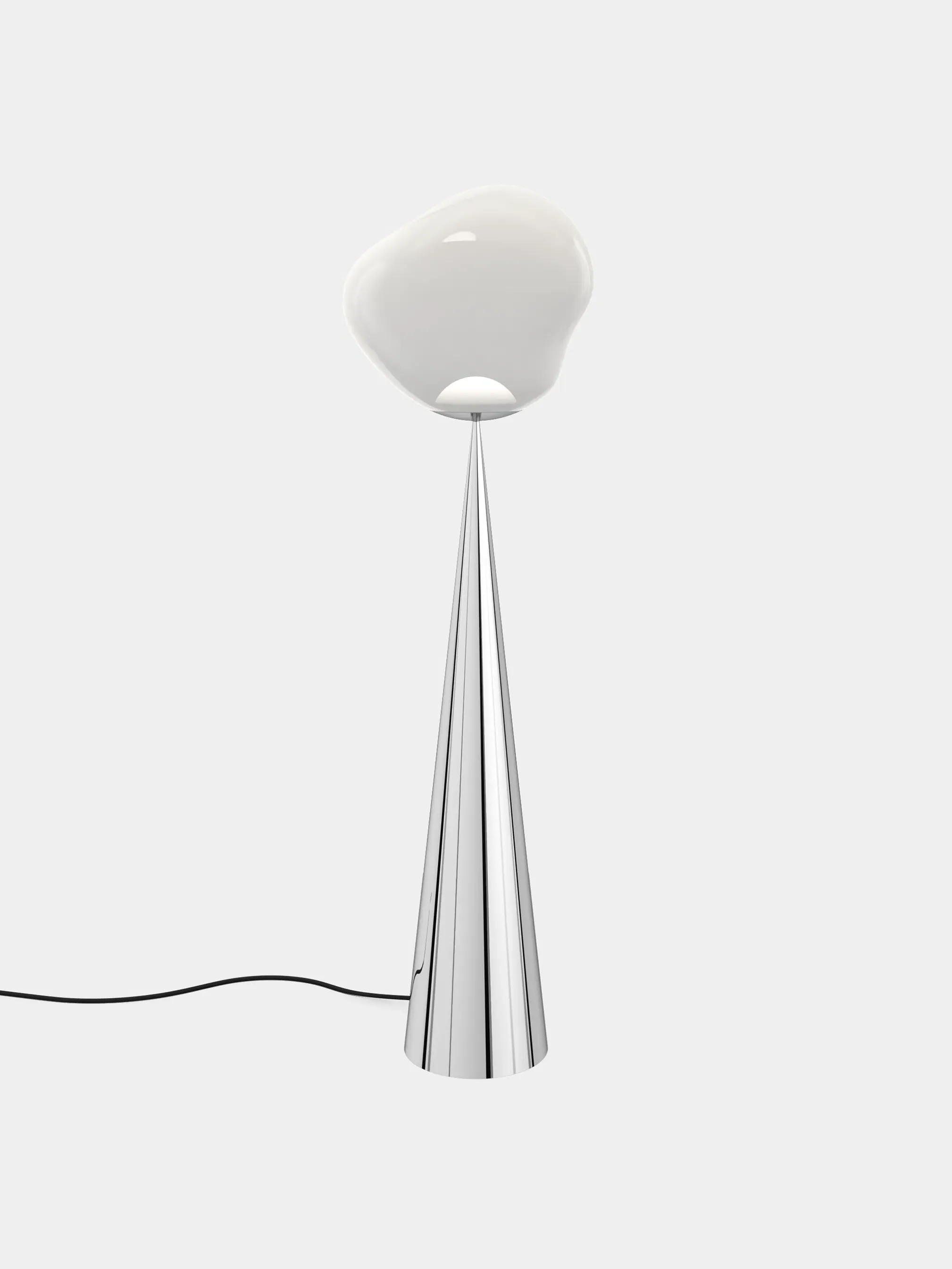 Melt Opal Fat Cone Floor Light - Opalescent, Polycarbonate by Tom Dixon