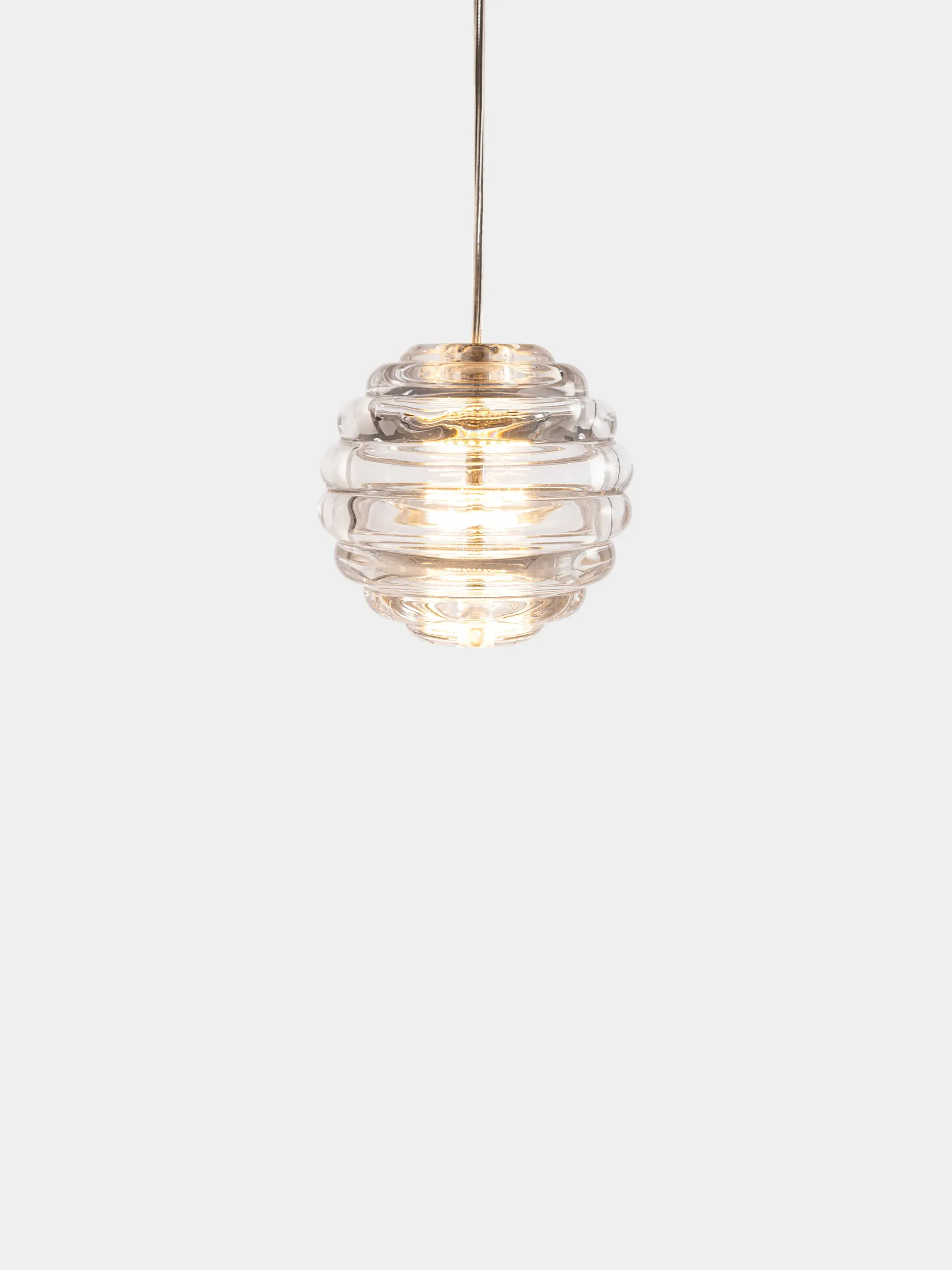 Press Mini Sphere Pendant - Clear Glass by Tom Dixon
