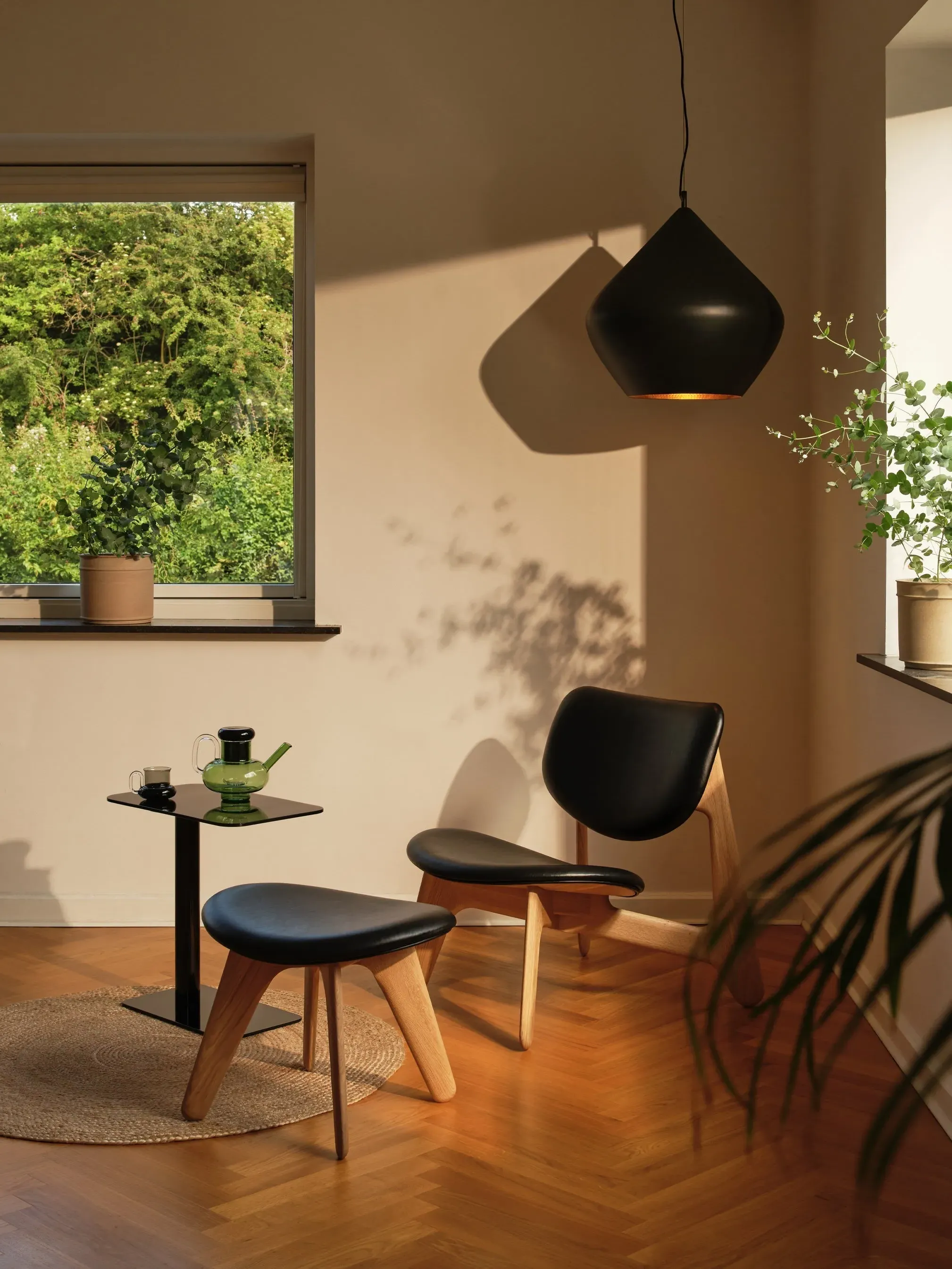 Slab Lounge Chair - Vegetable-Tanned Leather, Oak product