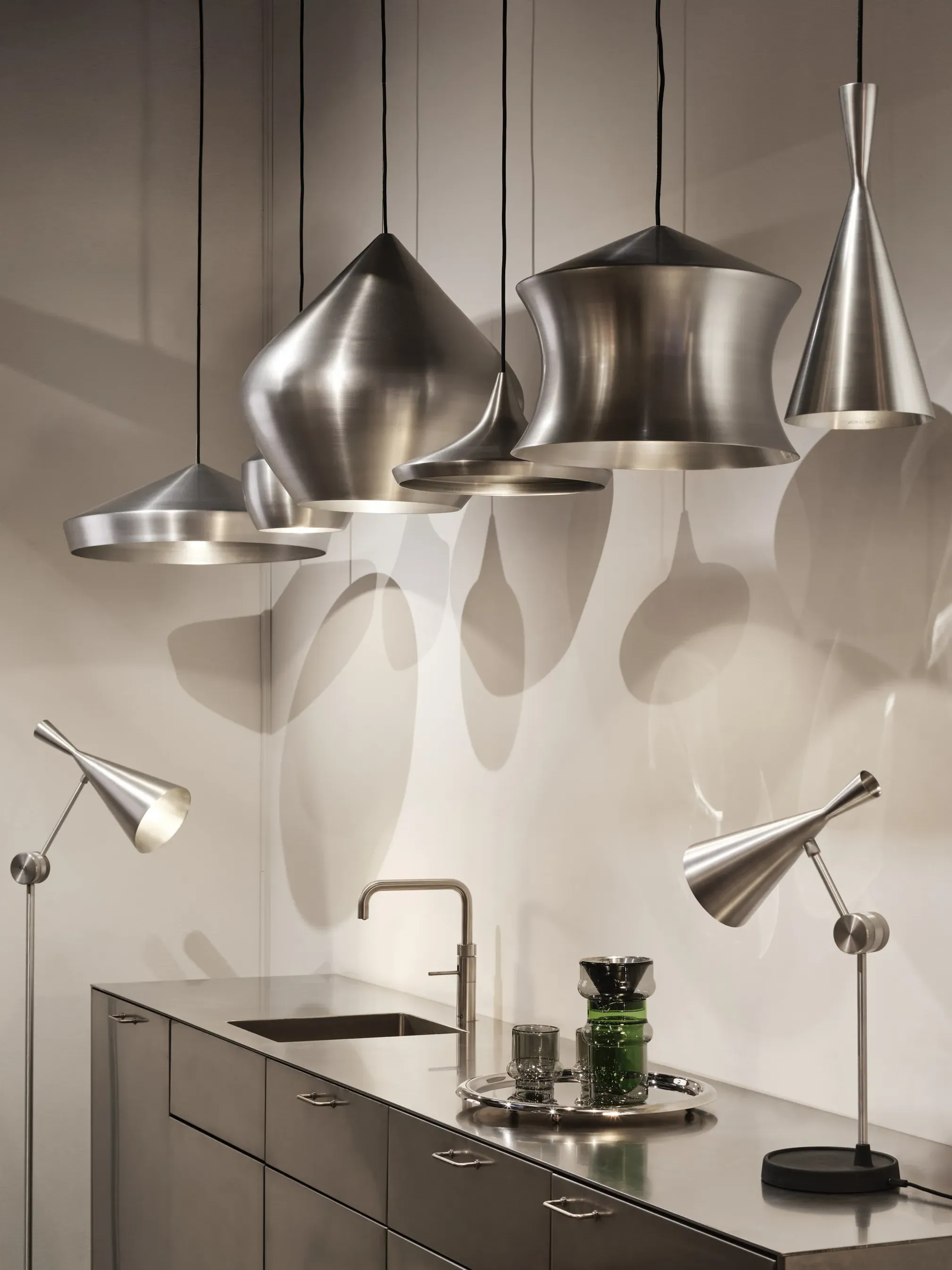 Unbeaten Wide Pendant Light - Brushed Aluminium product