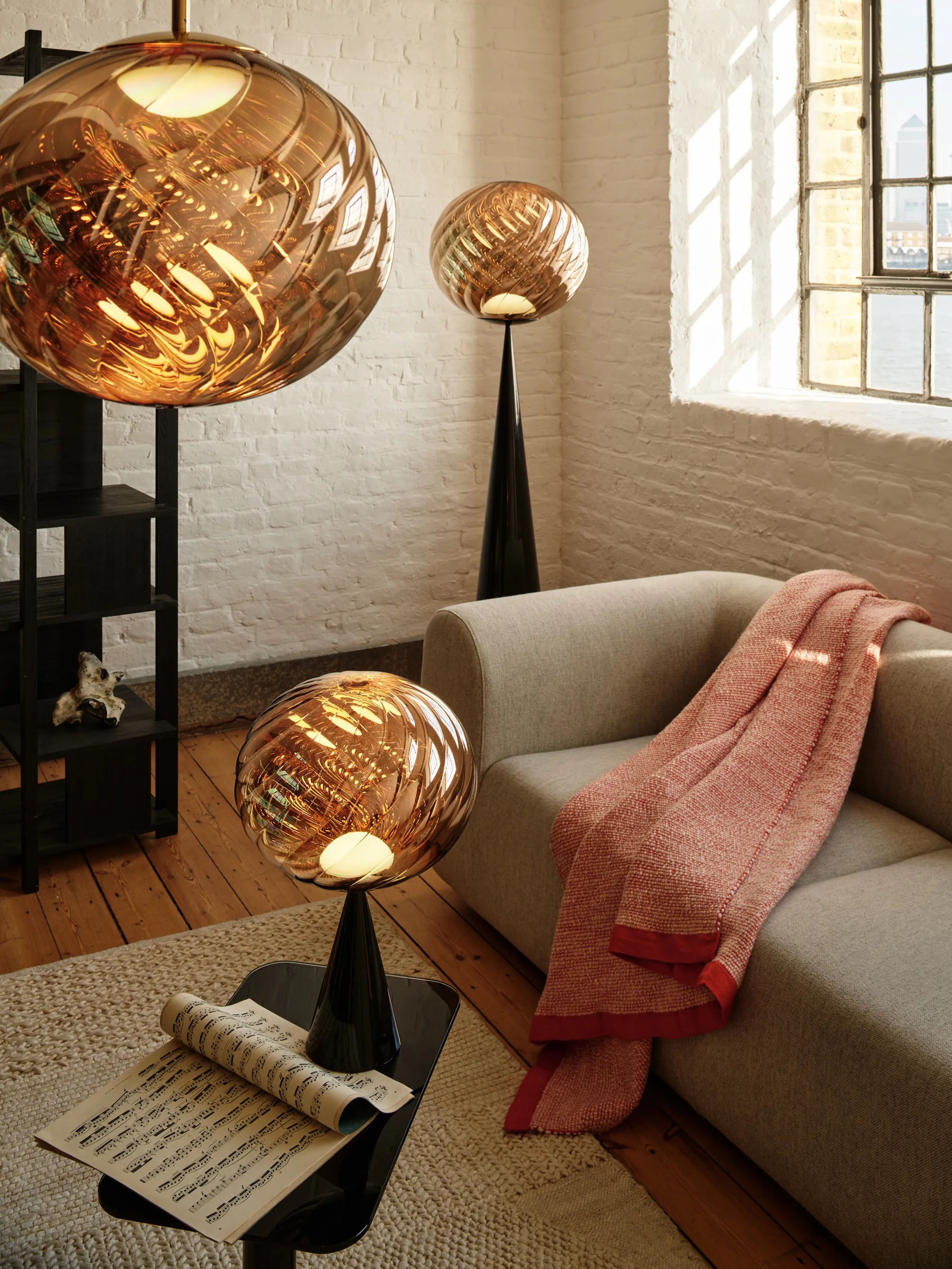 Whirl Cone Fat Table Light - Gold, Polycarbonate product