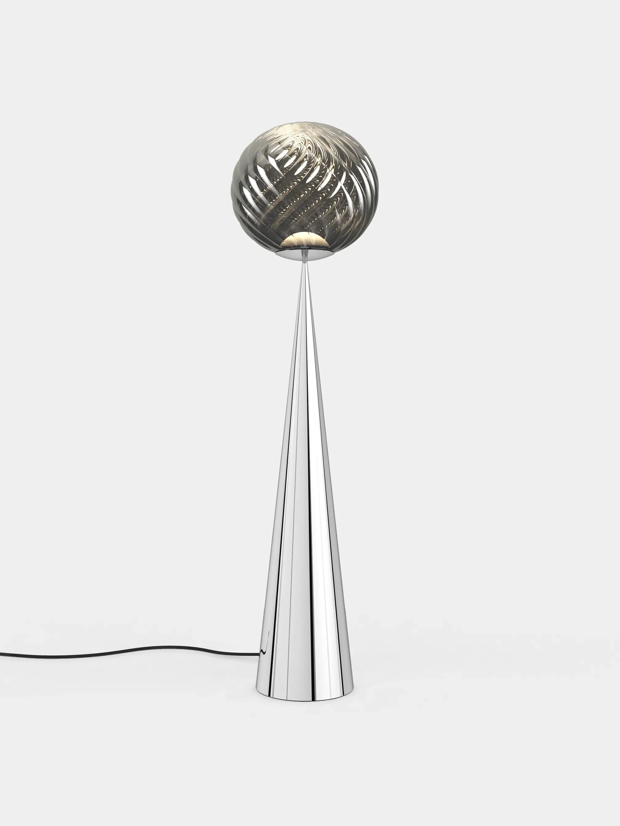Whirl Fat Cone Floor Light - Polycarbonate by Tom Dixon