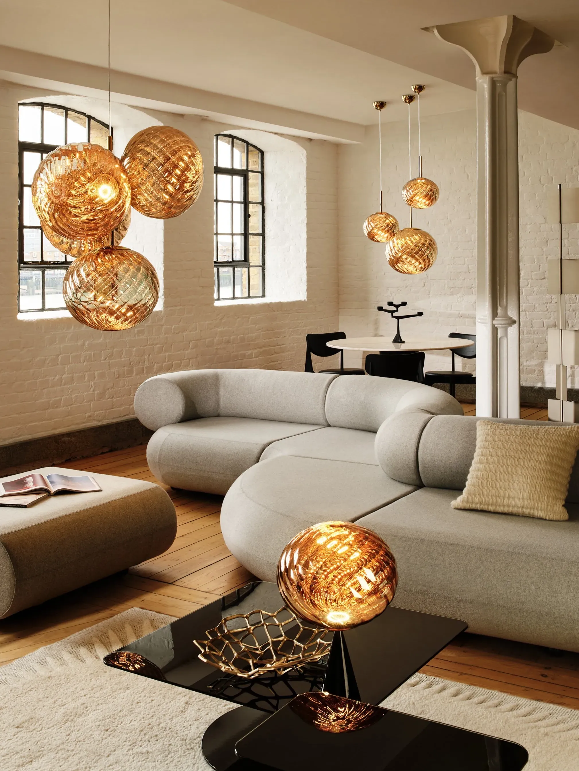 Whirl Small Chandelier - Polycarbonate by Tom Dixon, image 2