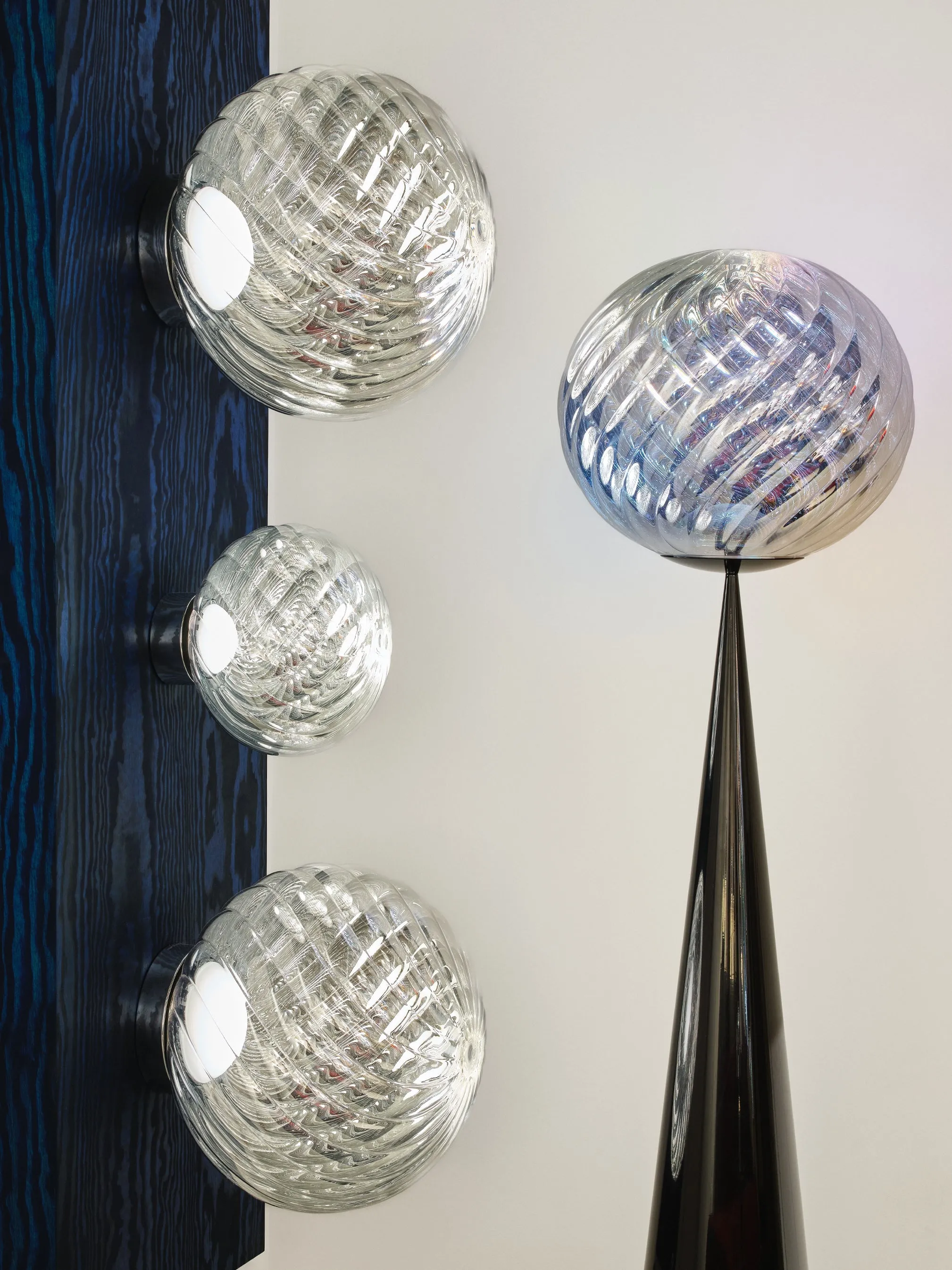 Whirl Surface Wall Light - Silver, Polycarbonate product