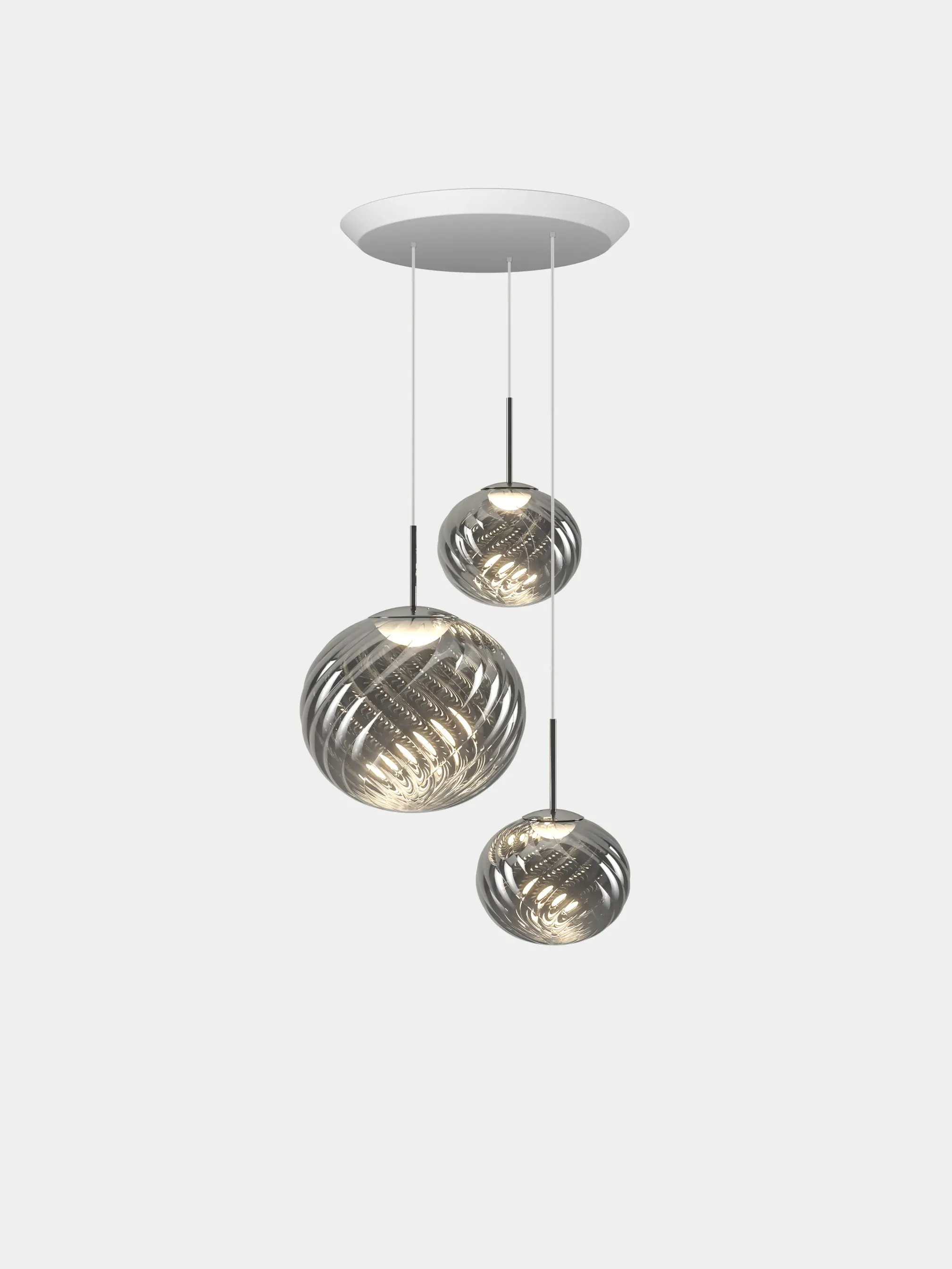 Whirl Trio Round Pendant System - Polycarbonate by Tom Dixon