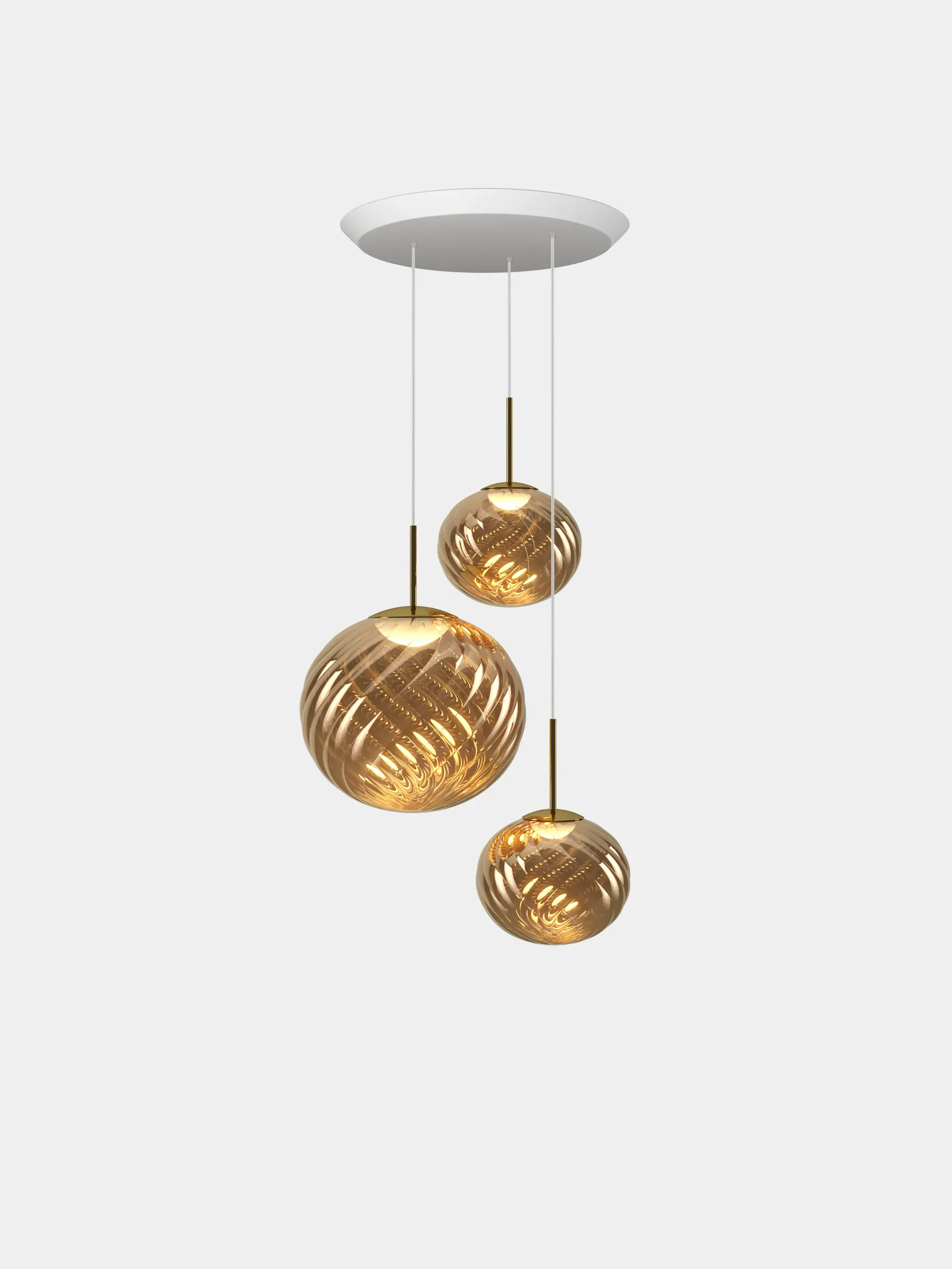 Whirl Trio-Round Pendant System - Polycarbonate by Tom Dixon