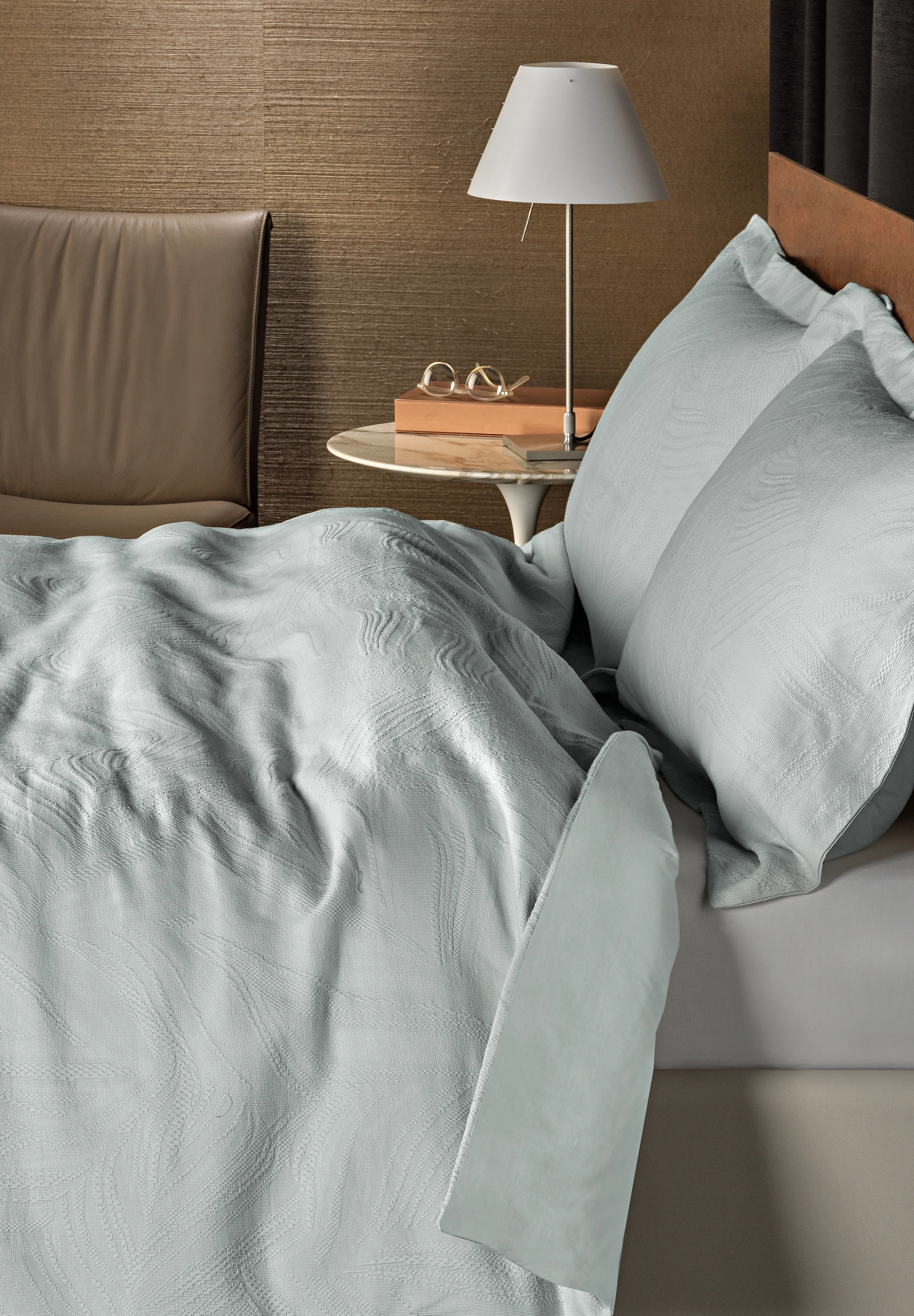 Linen Leaf Duvet Cover - Cotton Jacquard product