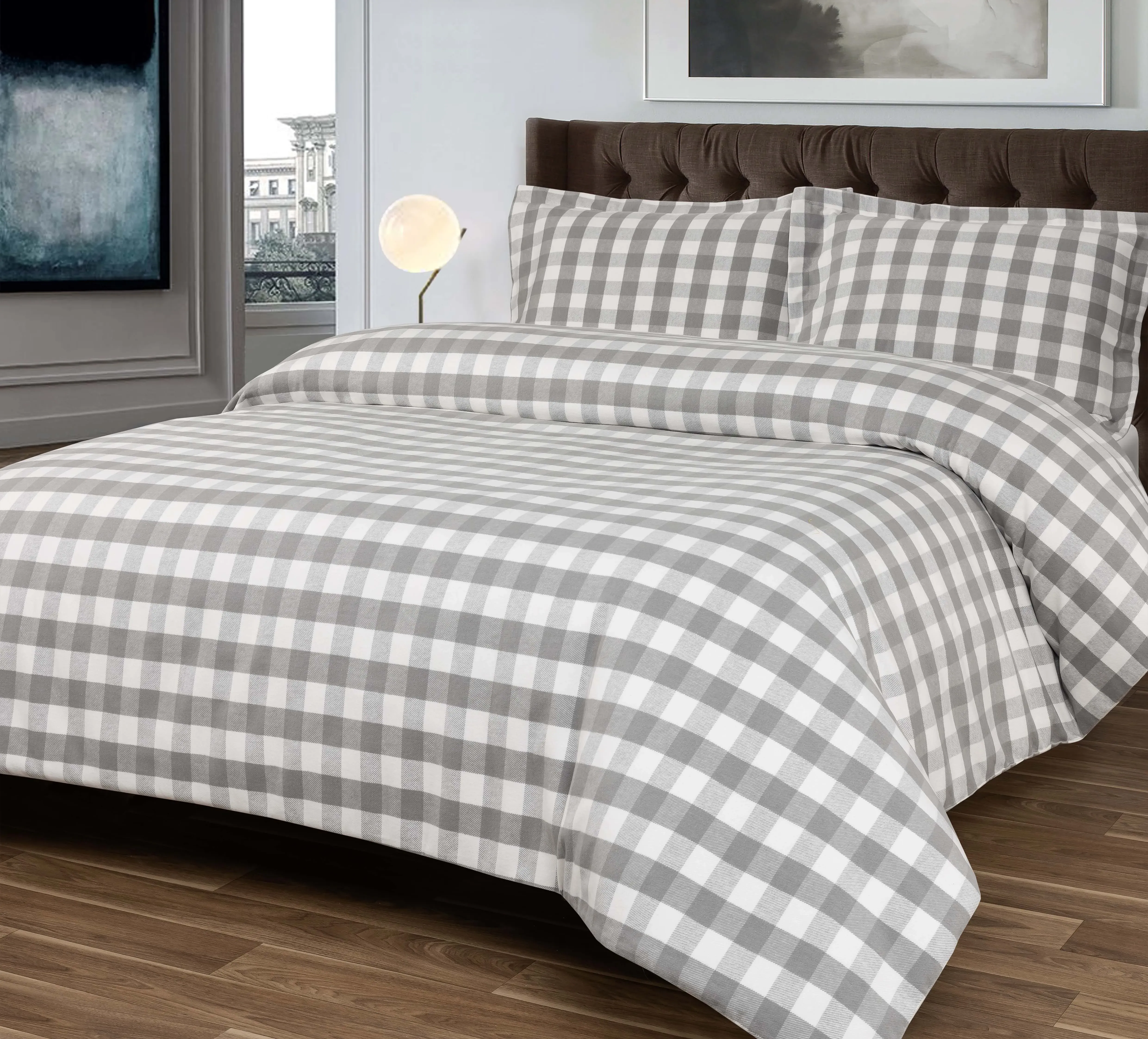 Stirling Flannel Duvet Cover - Grey, Cotton product