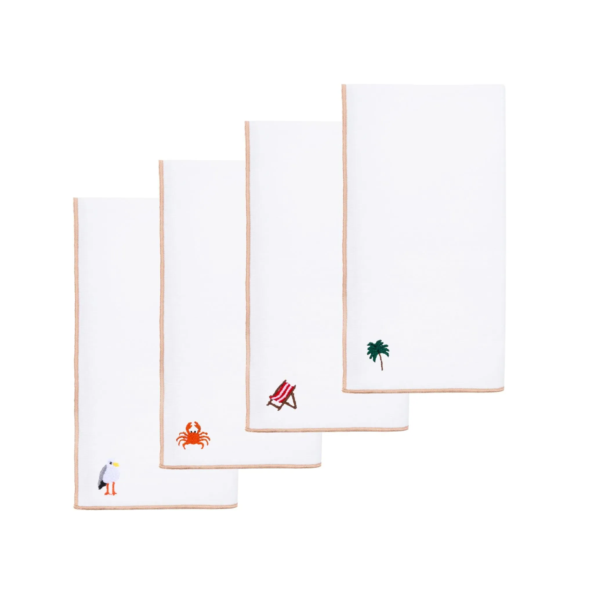 Nazaré Embroidered Cotton Table Linen Set - White product