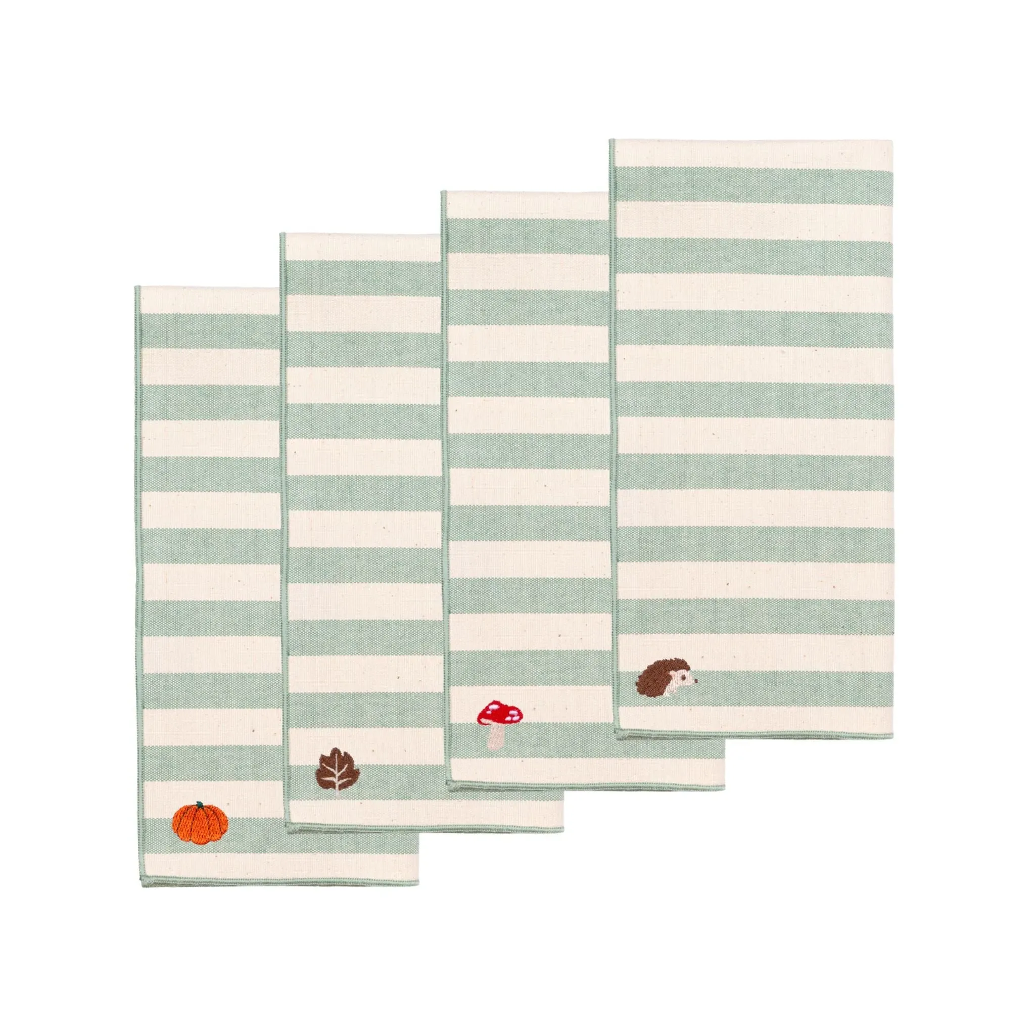 Barra Cotton Table Linen with Embroidered Autumn Motifs product