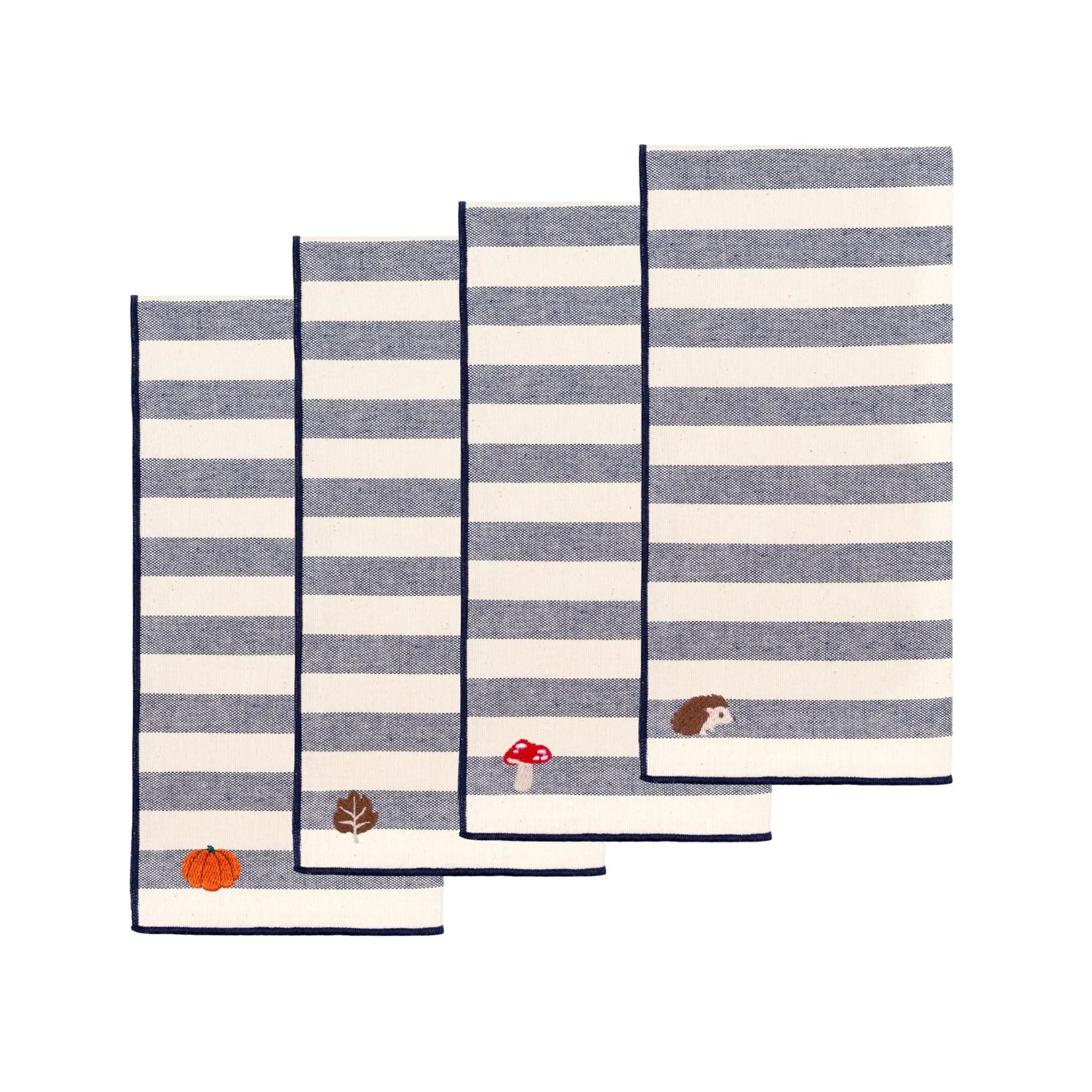 Barra Cotton Table Linen with Embroidered Autumn Motifs product