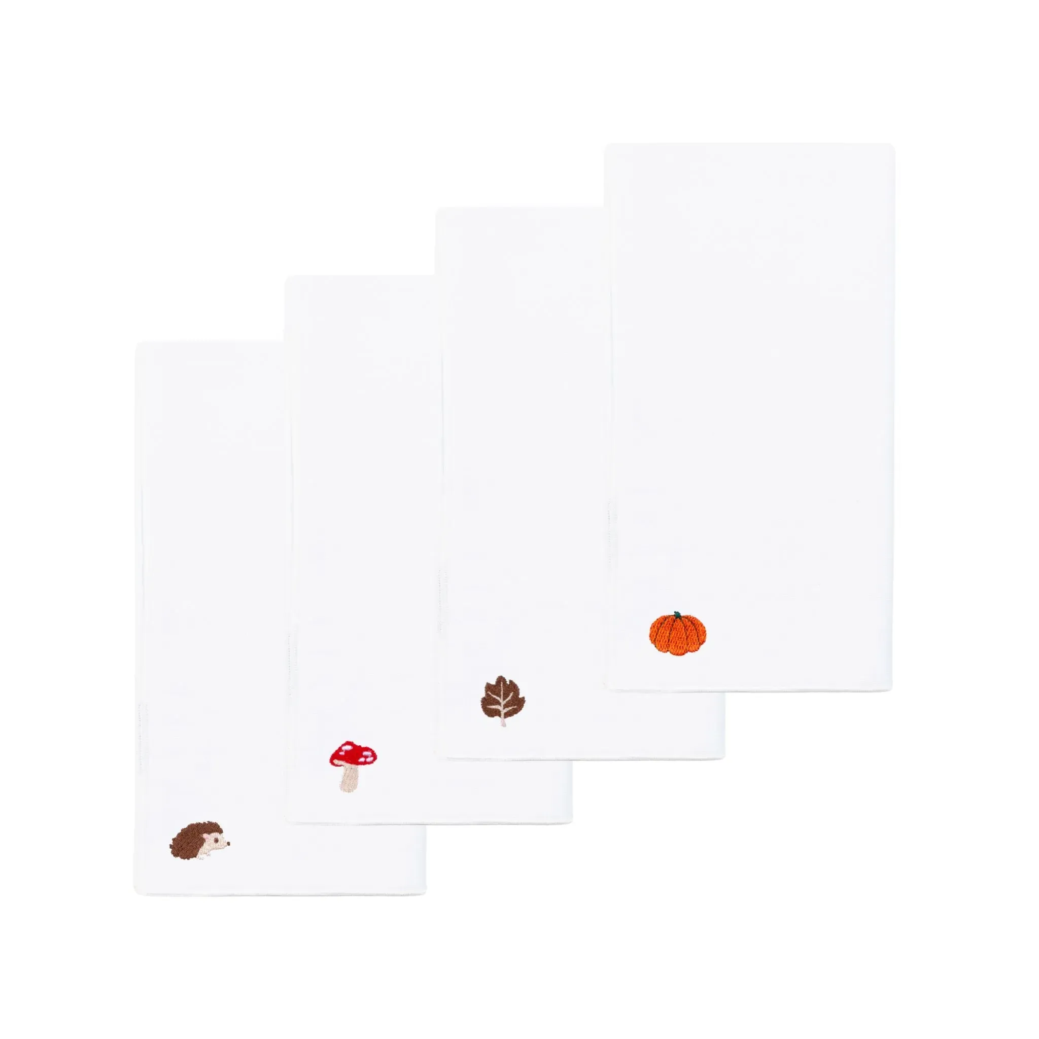 Nazaré Embroidered Autumn Motif Table Linen - White, Cotton product