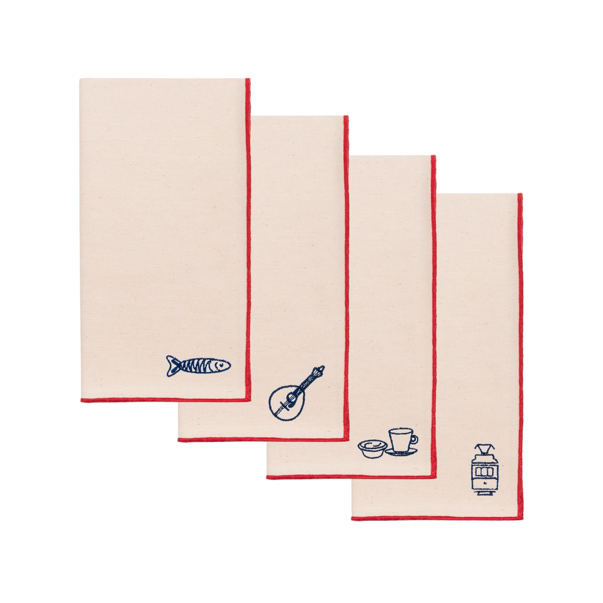 Nazaré Embroidered Table Linen - Ecru, Cotton product