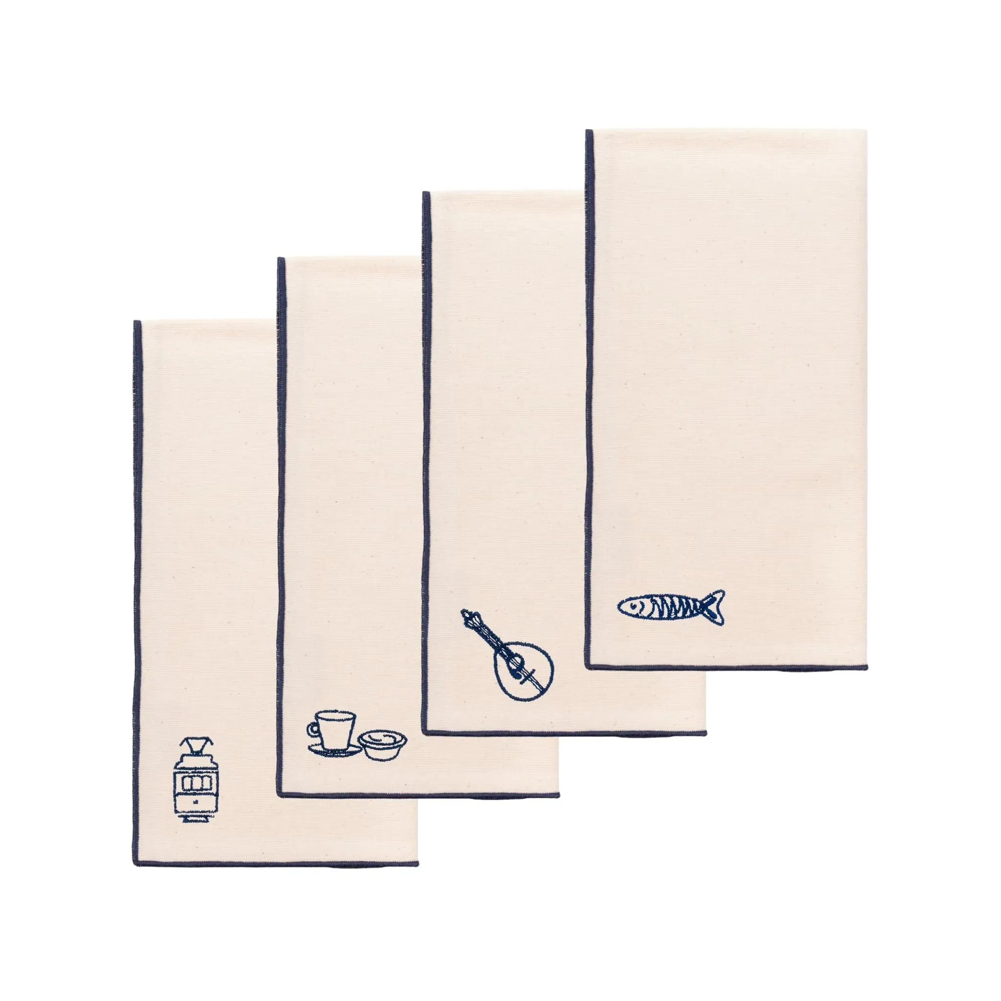 Nazaré Embroidered Table Linen Set - Ecru, Cotton product
