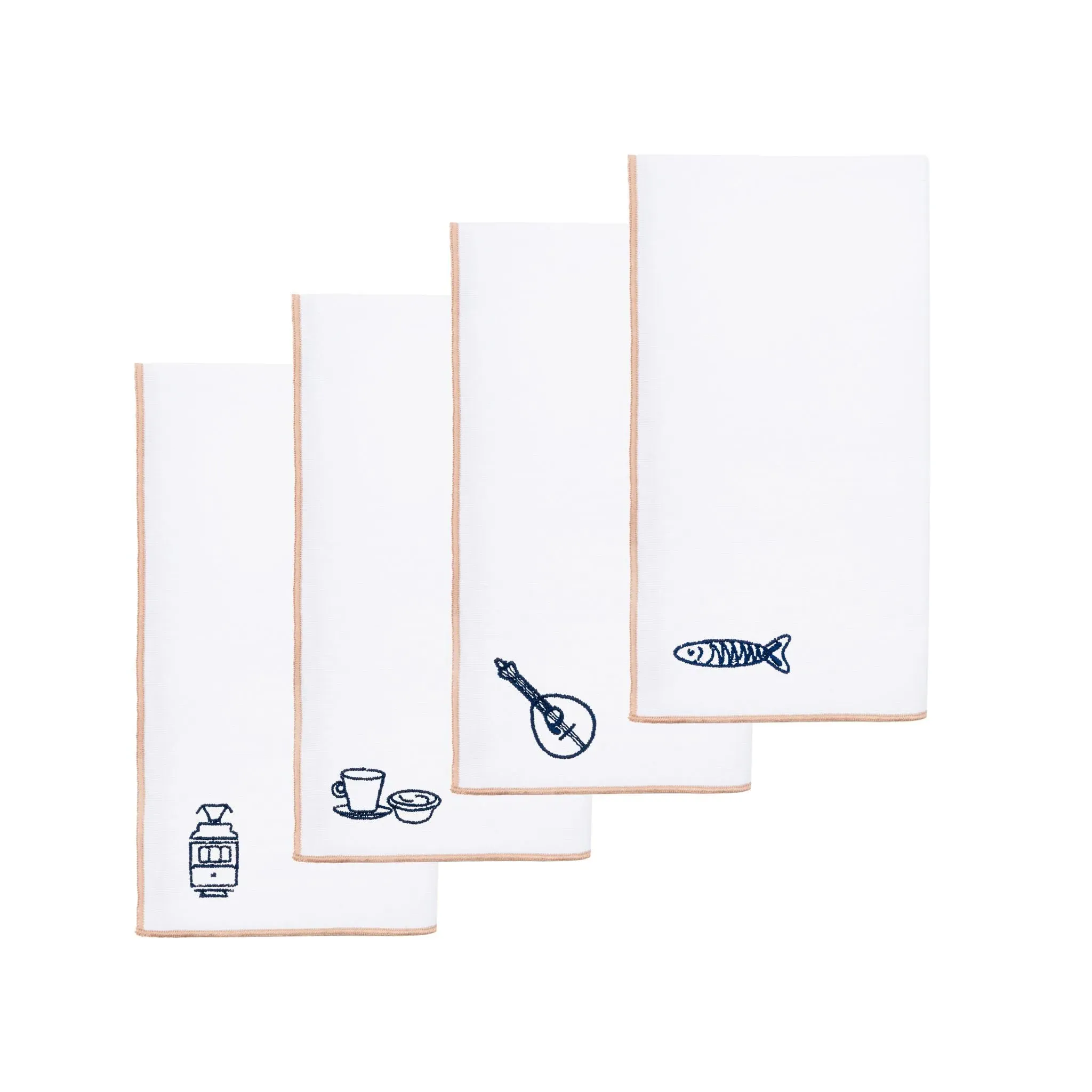 Nazaré Embroidered Table Linen Set - White, Cotton product