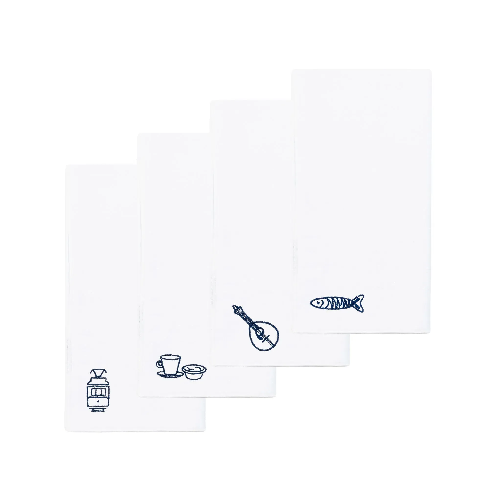 Nazaré Embroidered Table Linen Set - White, Cotton product