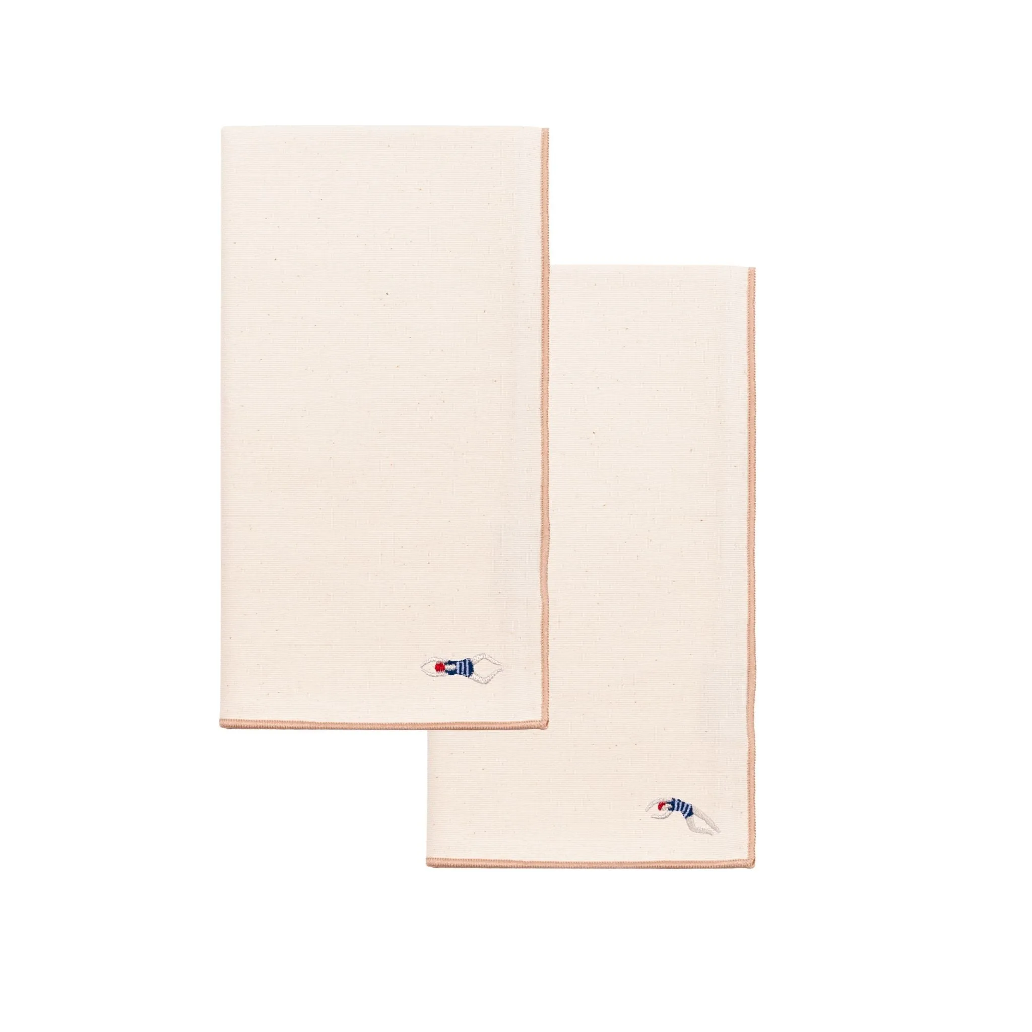 Nazaré Embroidered Sports Motif Napkin - Ecru, Cotton product