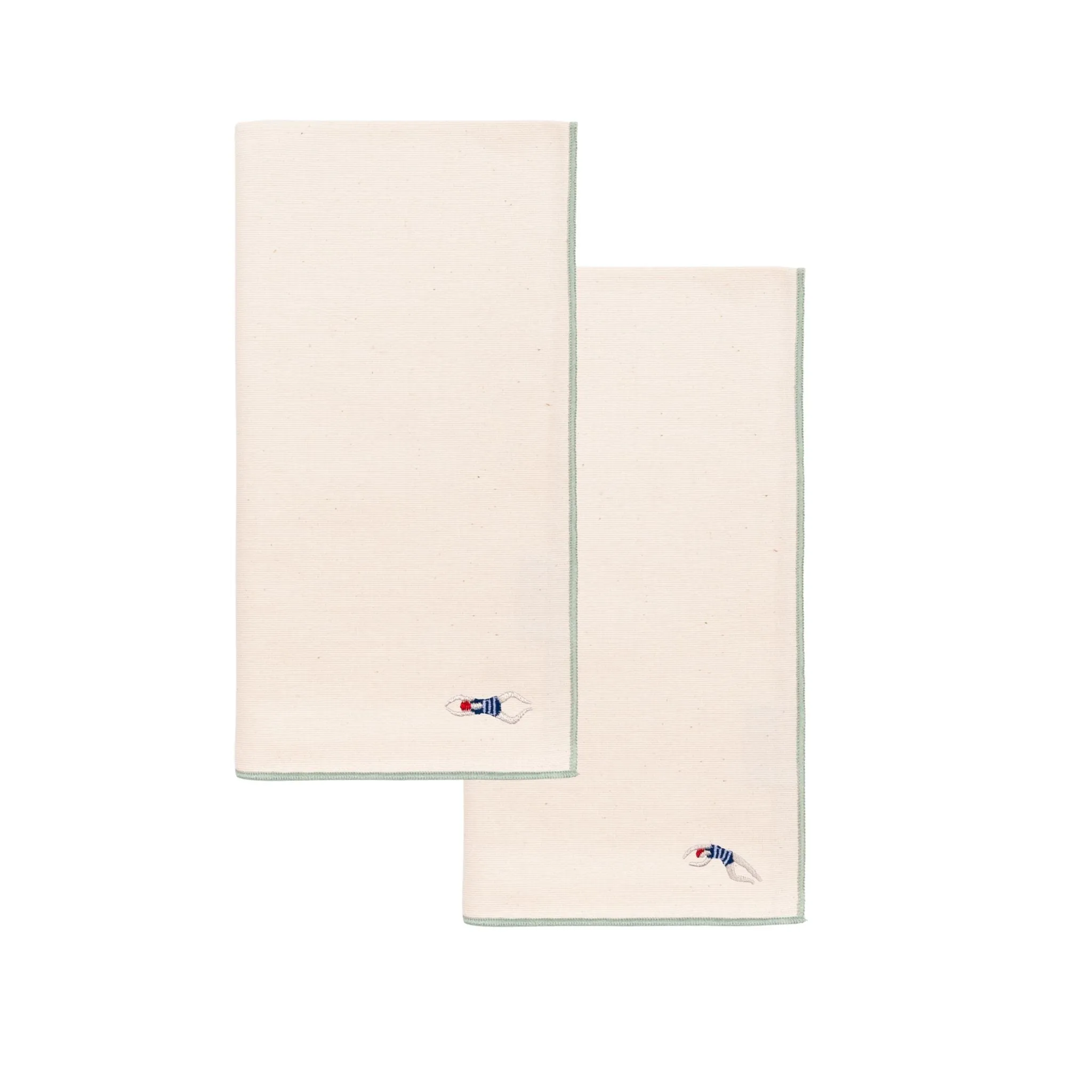 Nazaré Embroidered Sports Motif Napkin - Ecru, Cotton product