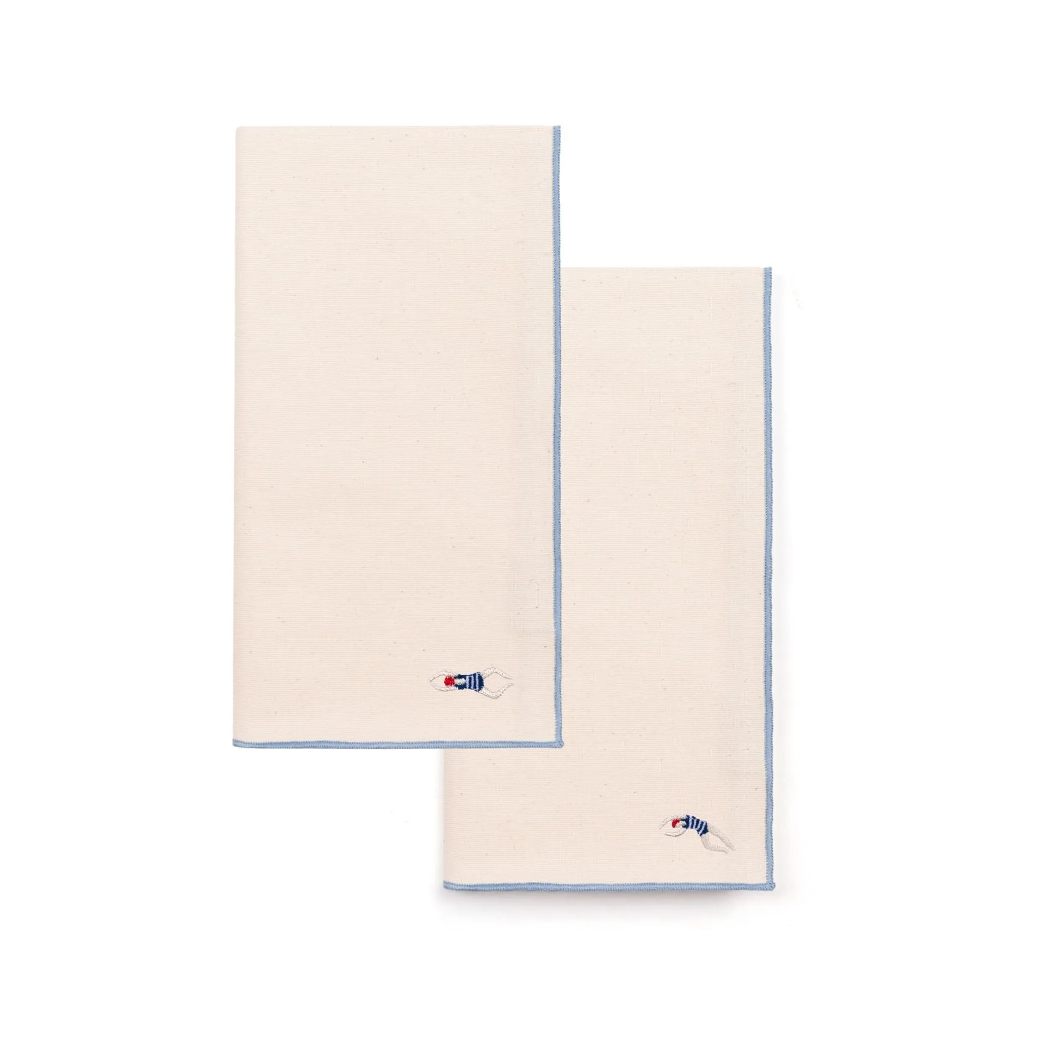Nazaré Embroidered Sports Motif Napkin - Ecru, Cotton product