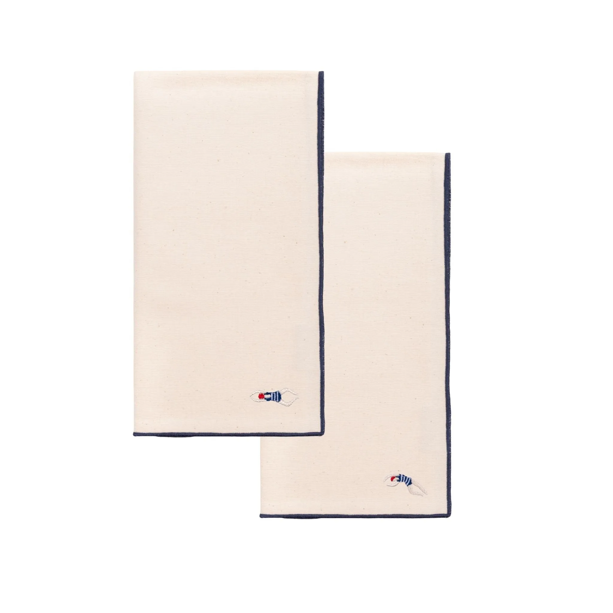 Nazaré Embroidered Sports Motif Napkin - Ecru, Cotton product