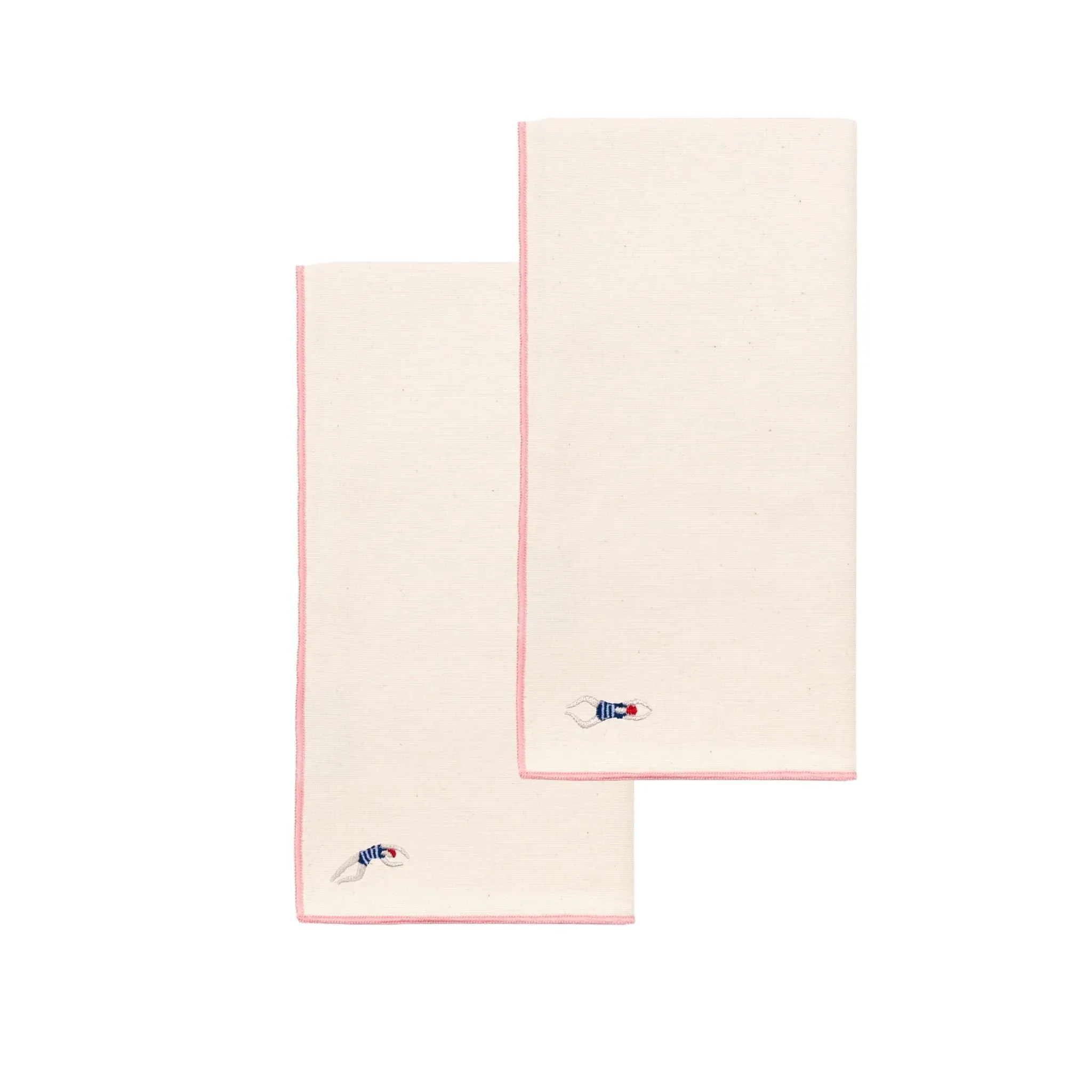 Nazaré Embroidered Sports Motif Napkin - Ecru, Cotton product