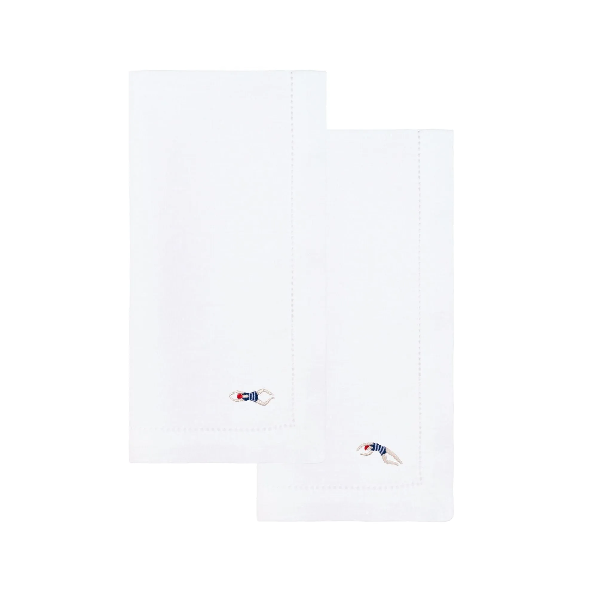 Mafra Linen Table Linens with Embroidered Retro Sports Motifs product
