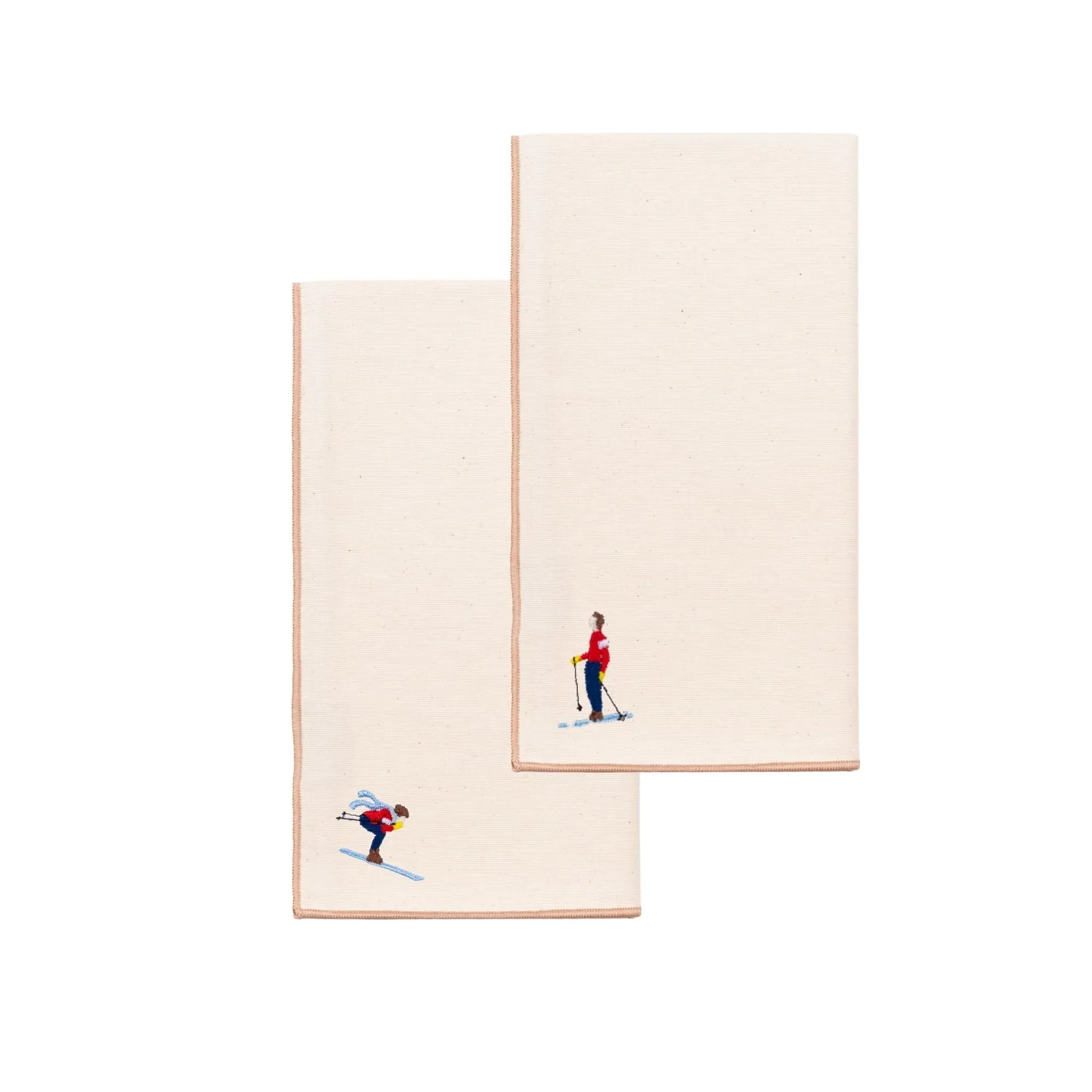 Nazaré Embroidered Sports Motif Napkin - Ecru, Cotton product