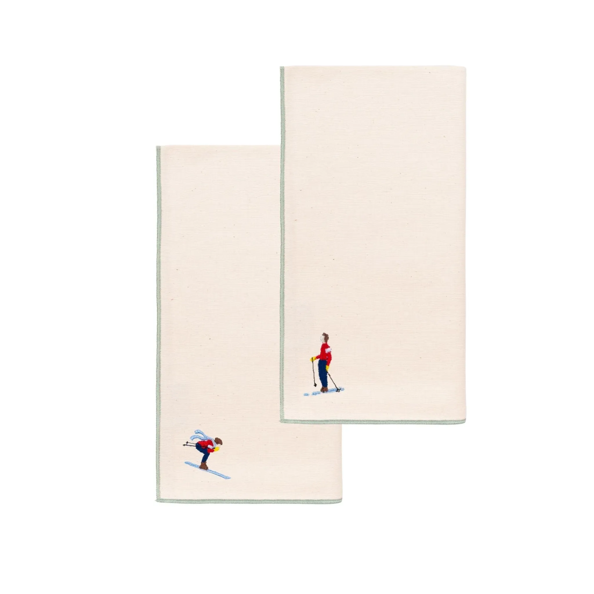 Nazaré Embroidered Sports Motif Napkin - Ecru, Cotton product
