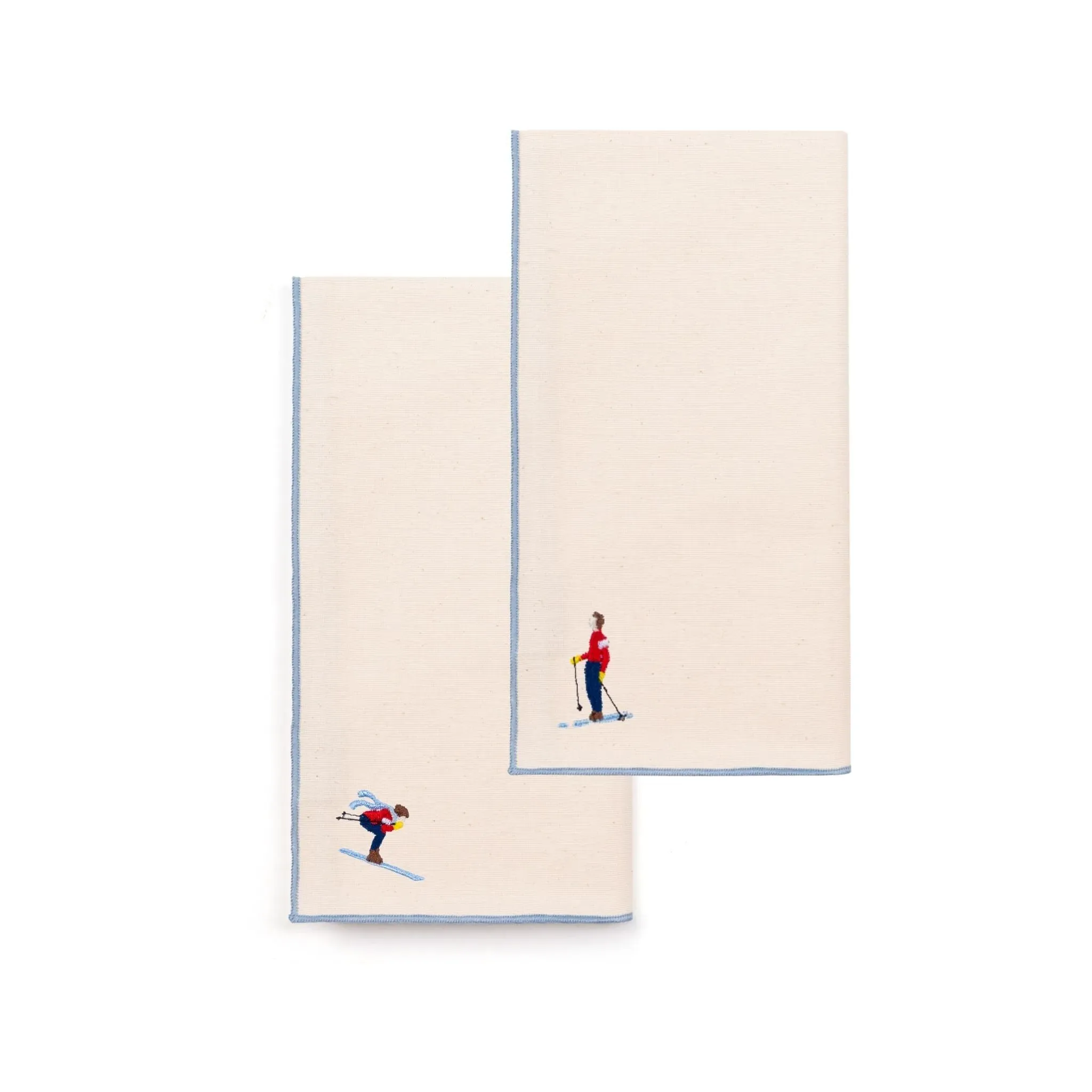 Nazaré Embroidered Sports Motif Napkin - Ecru, Cotton product