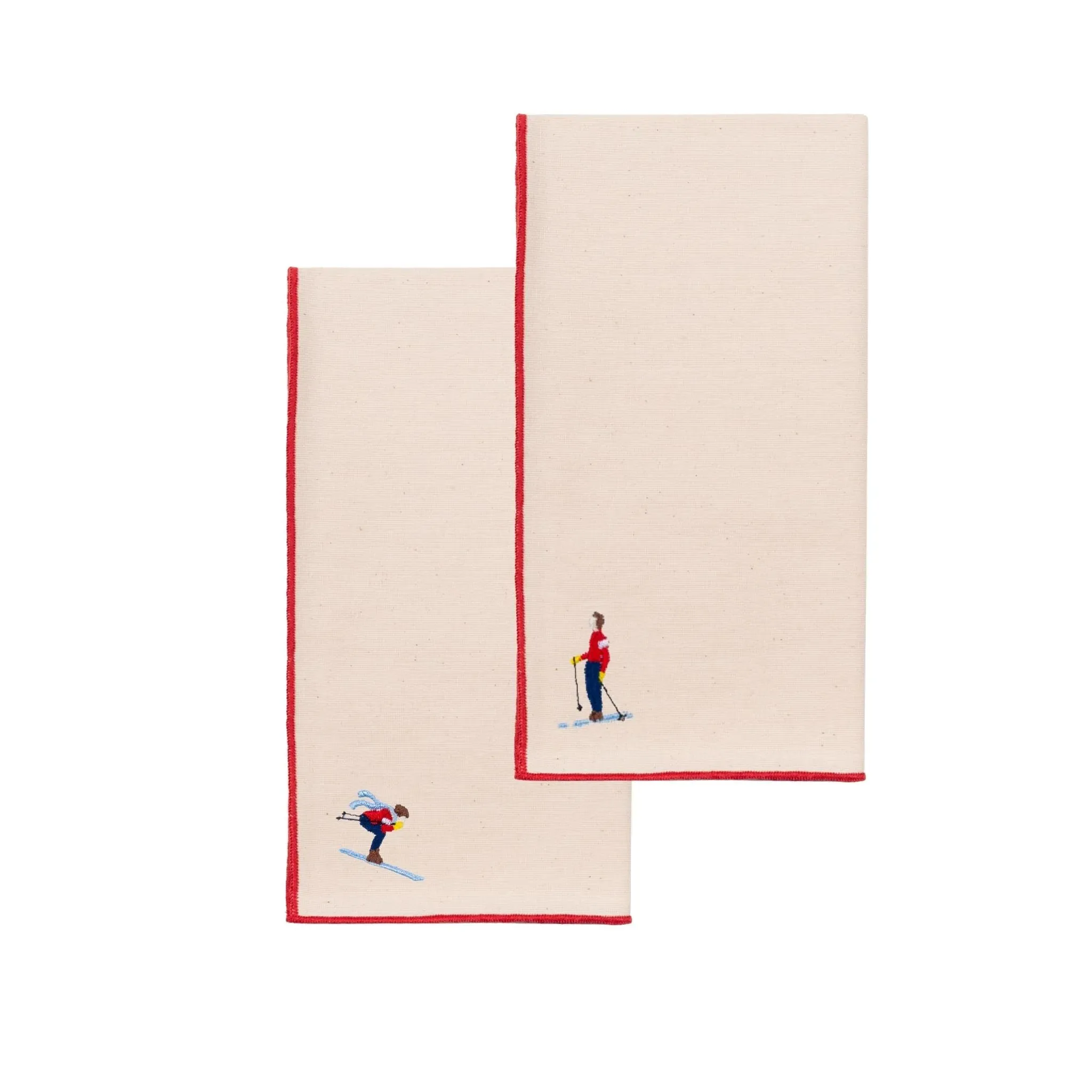 Nazaré Embroidered Sports Motif Napkin - Ecru, Cotton product