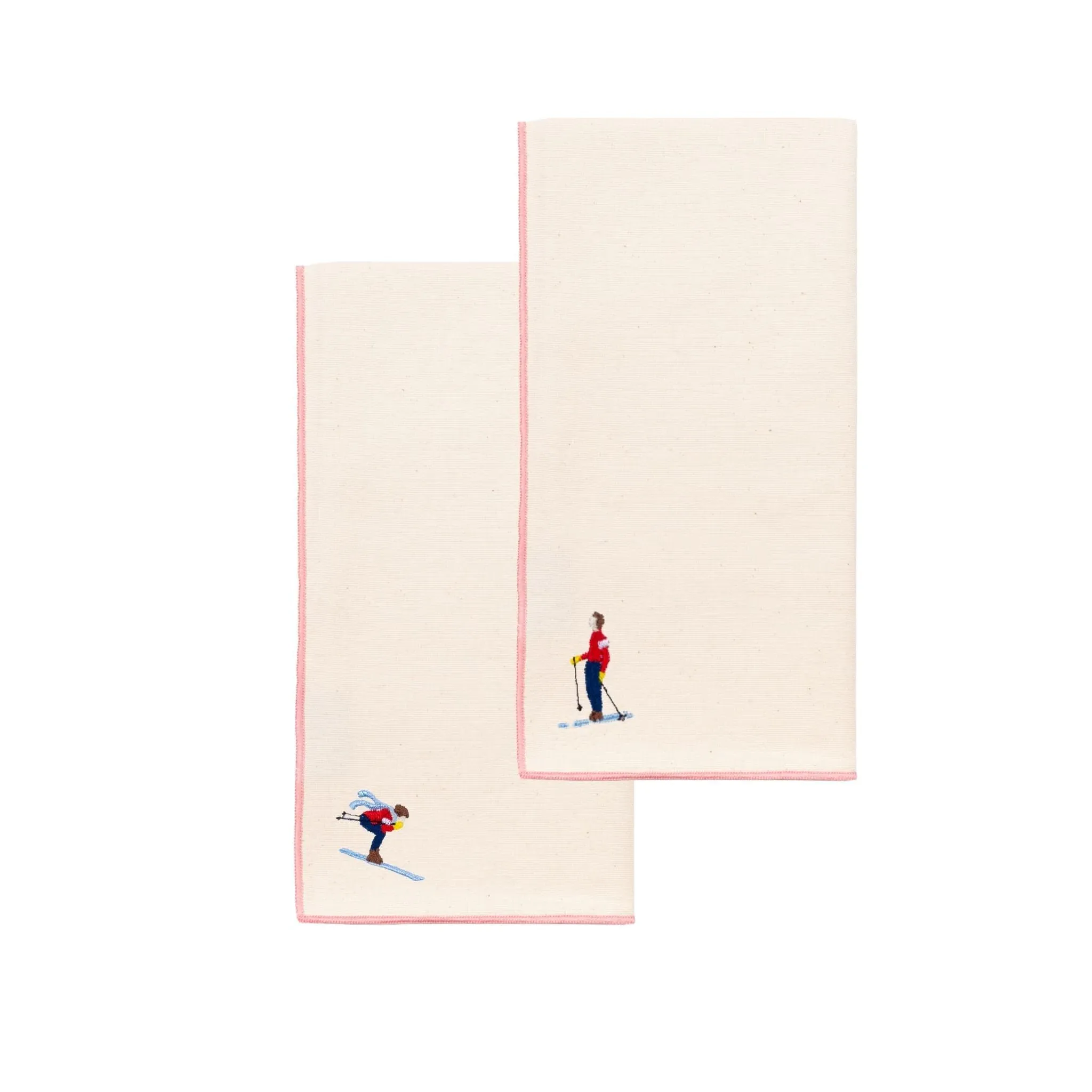 Nazaré Embroidered Sports Motif Napkin - Ecru, Cotton product