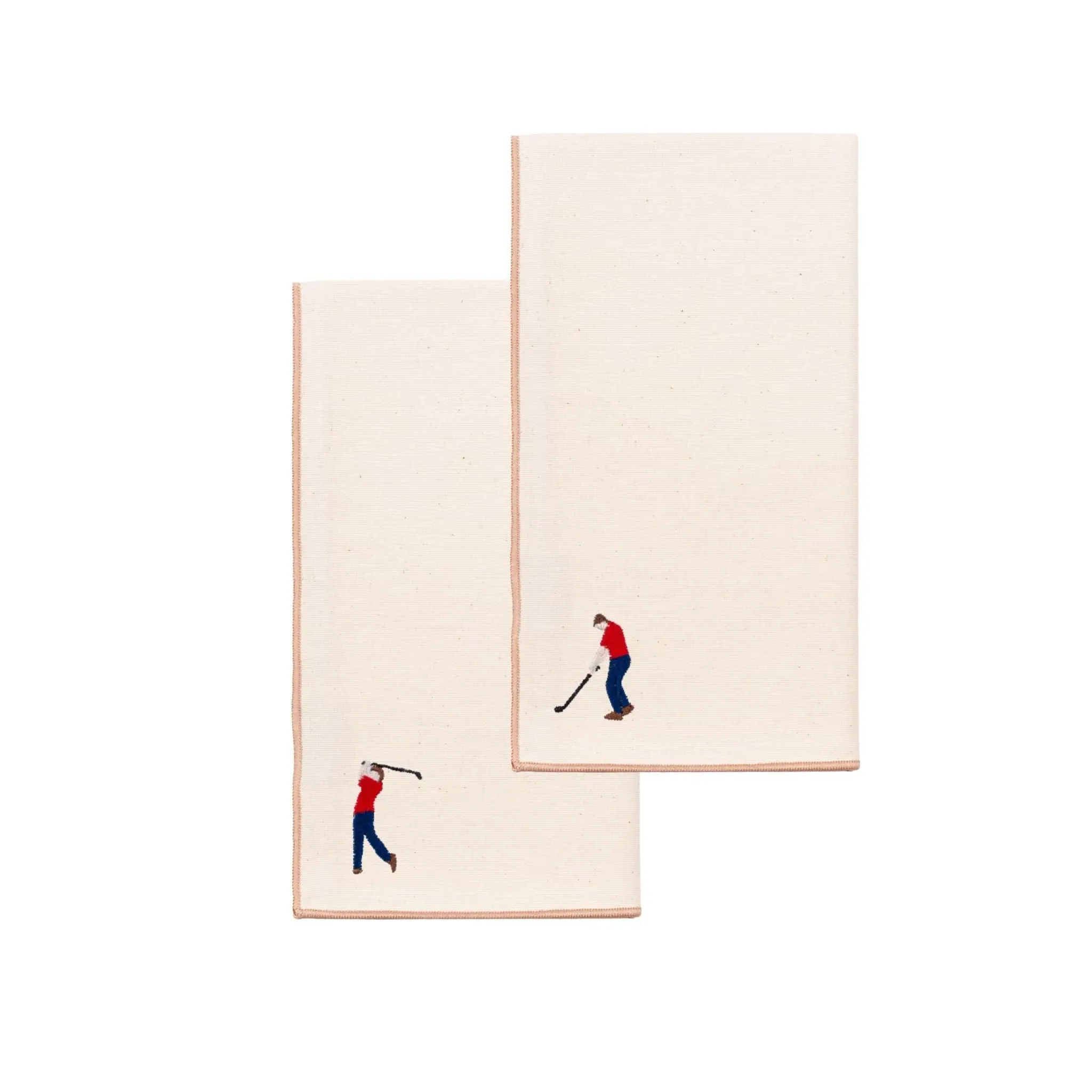 Nazaré Embroidered Sports Motif Napkin - Ecru, Cotton product