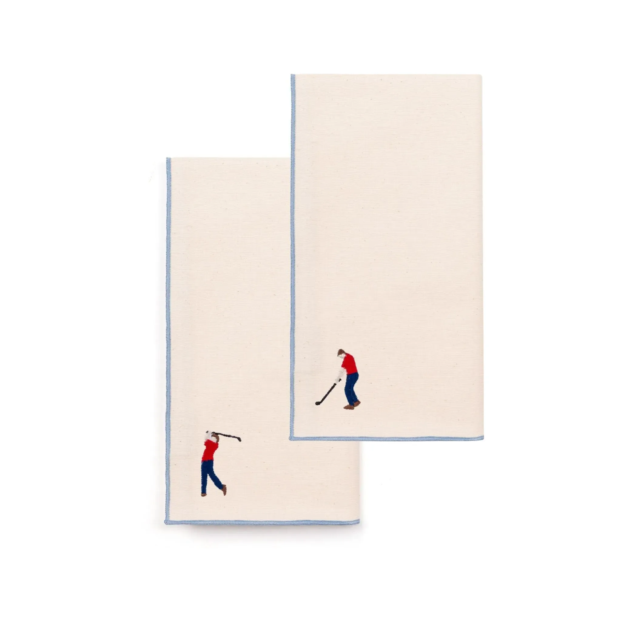 Nazaré Napkin with Embroidered Retro Sports Motifs - Ecru, Cotton product